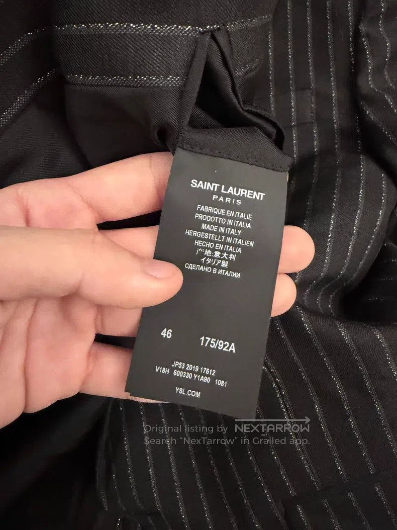 Saint Laurent Paris Saint Laurent Paris Silver Thread Embroidered Suit Size US S / EU 44-46 / 1 - 6 Thumbnail