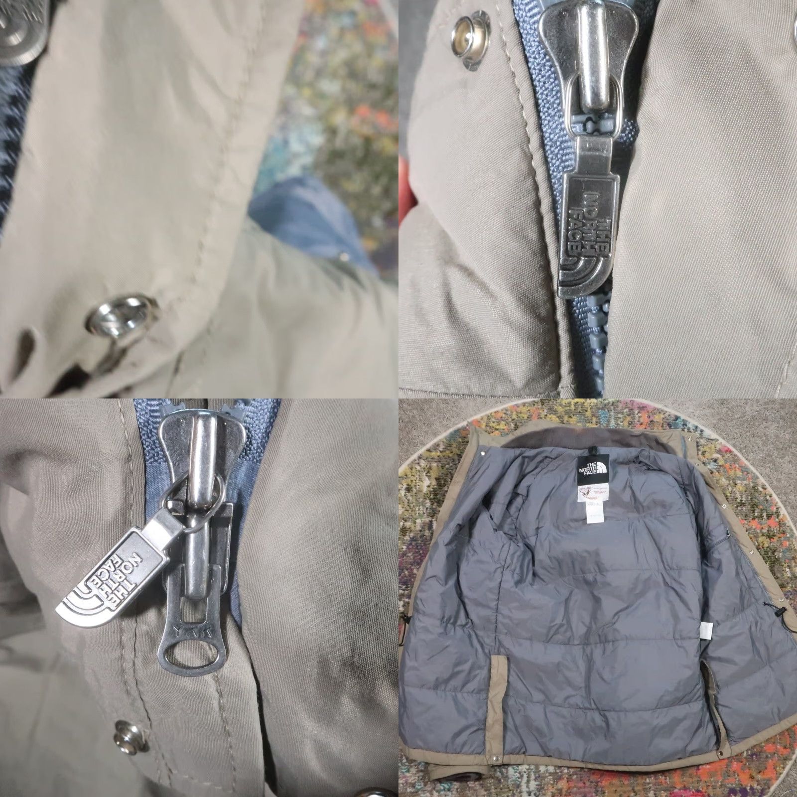 The North Face VINTAGE The North Face Parka Jacket L USA 90s Government Issue Removable Hood Beige Nylon Canvas Zip Snap Mens Reg Large Hooded Size US L / EU 52-54 / 3 - 9 Thumbnail