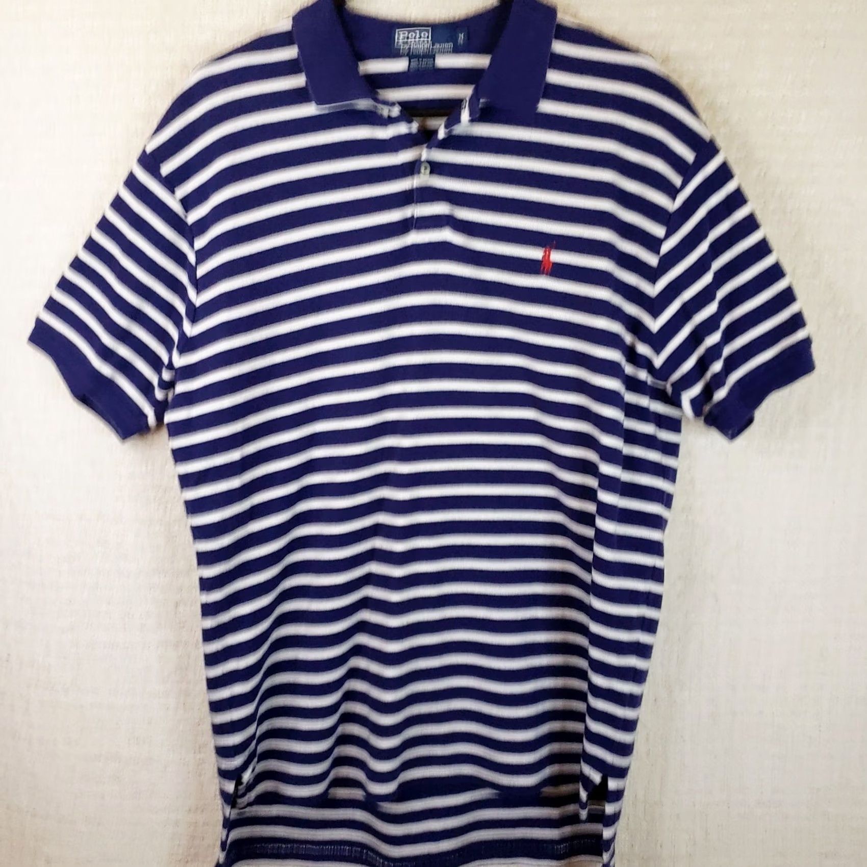 Polo Ralph Lauren Polo Ralph Lauren Polo Shirt Mens M Blue Striped Short Sleeve Golf Classic Polo Ralph Lauren Polo Green Pony Logo Sports Shirt Size US M / EU 48-50 / 2 - 2 Thumbnail