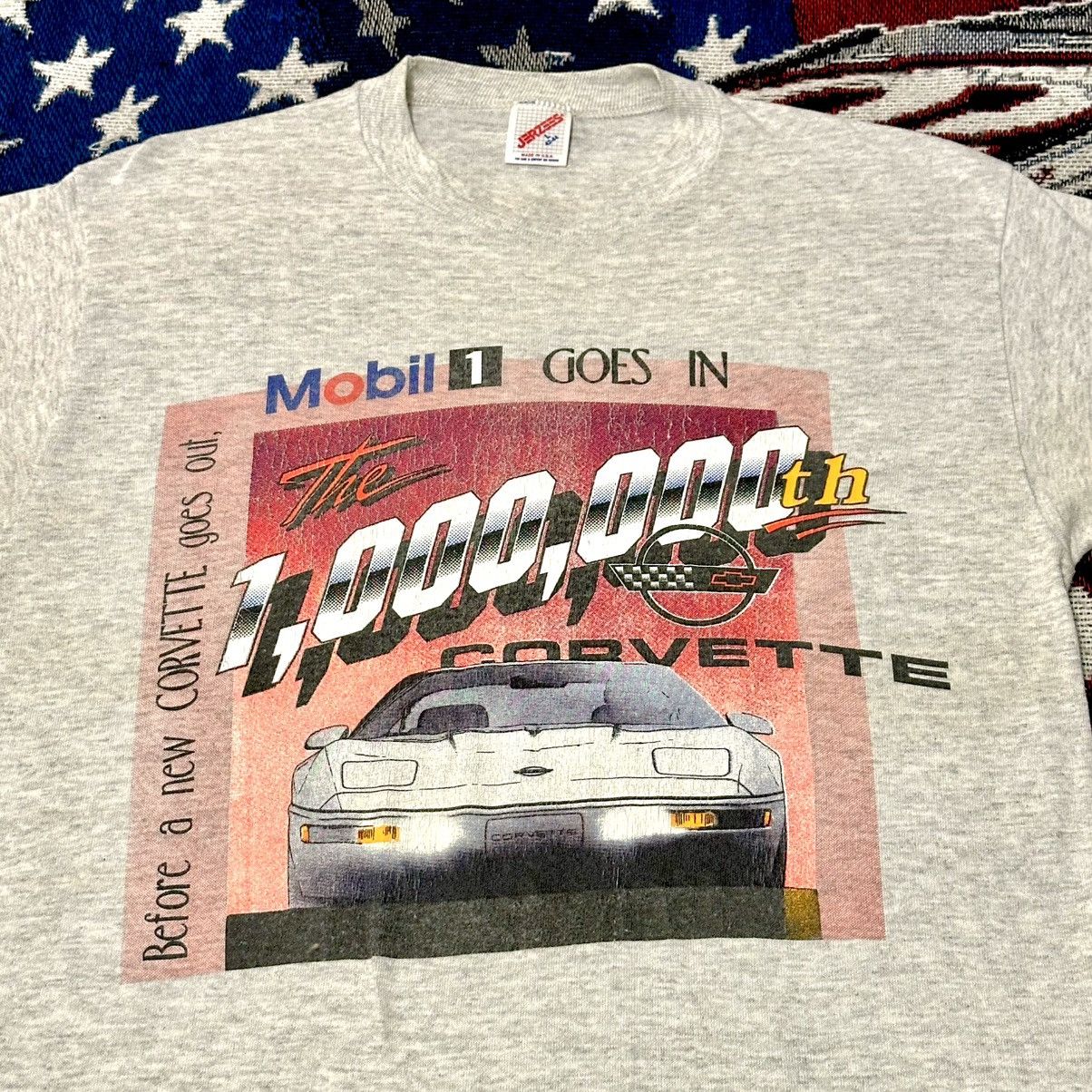 Chevrolet × Vintage 1992 - Mobil 1 - 1,000,000th Corvette TSHIRT Size US L / EU 52-54 / 3 - 2 Thumbnail