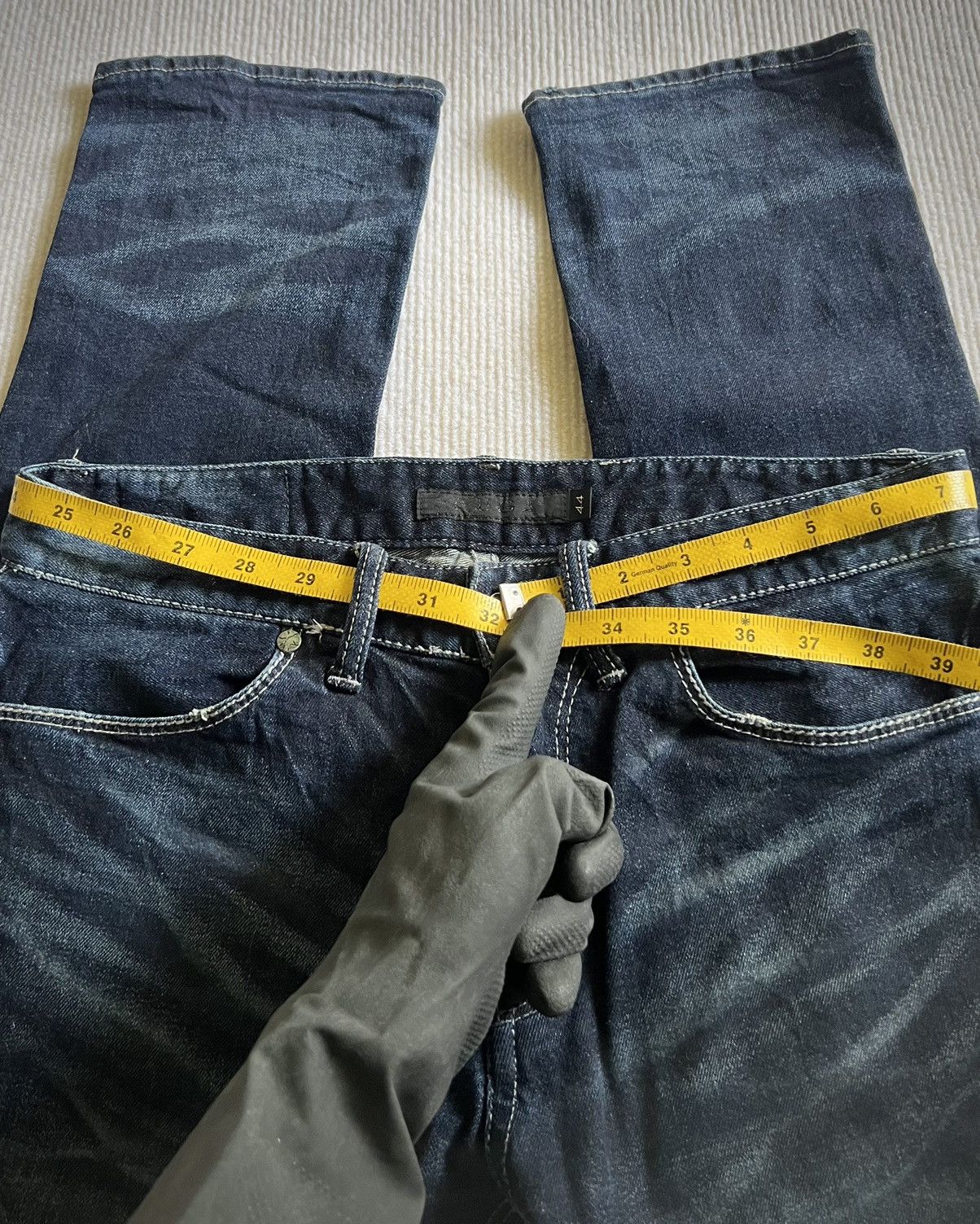 GOSTAR DE FUGA FUGA Japan Faded Indigo Slim Stretch Denim 2000s Size US 32 / EU 48 - 11 Thumbnail