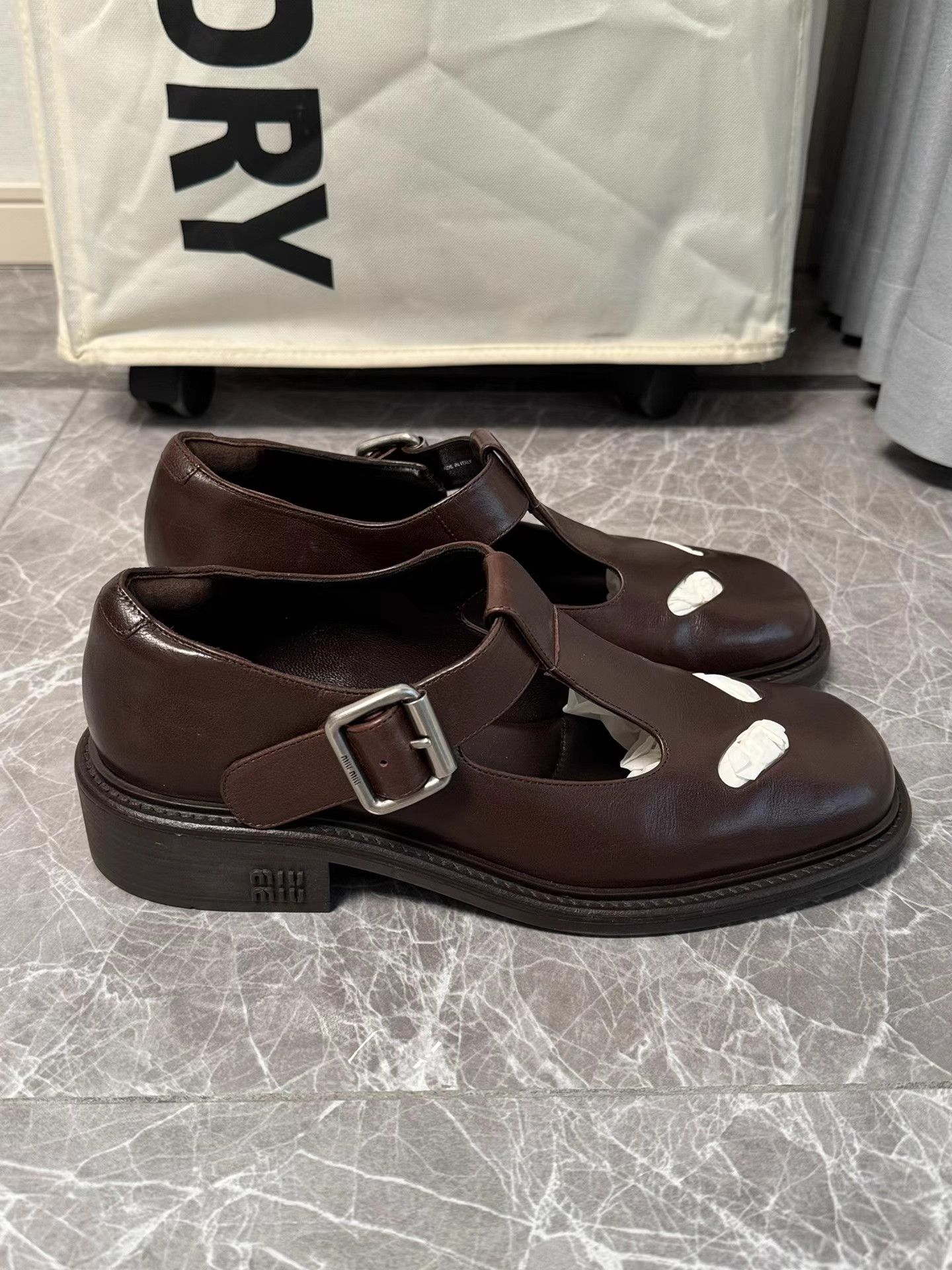 Miu Miu Miu Miu Cut-Out T-Strap Platform Mary Janes K6 Size US 7.5 / IT 37.5 - 3 Thumbnail