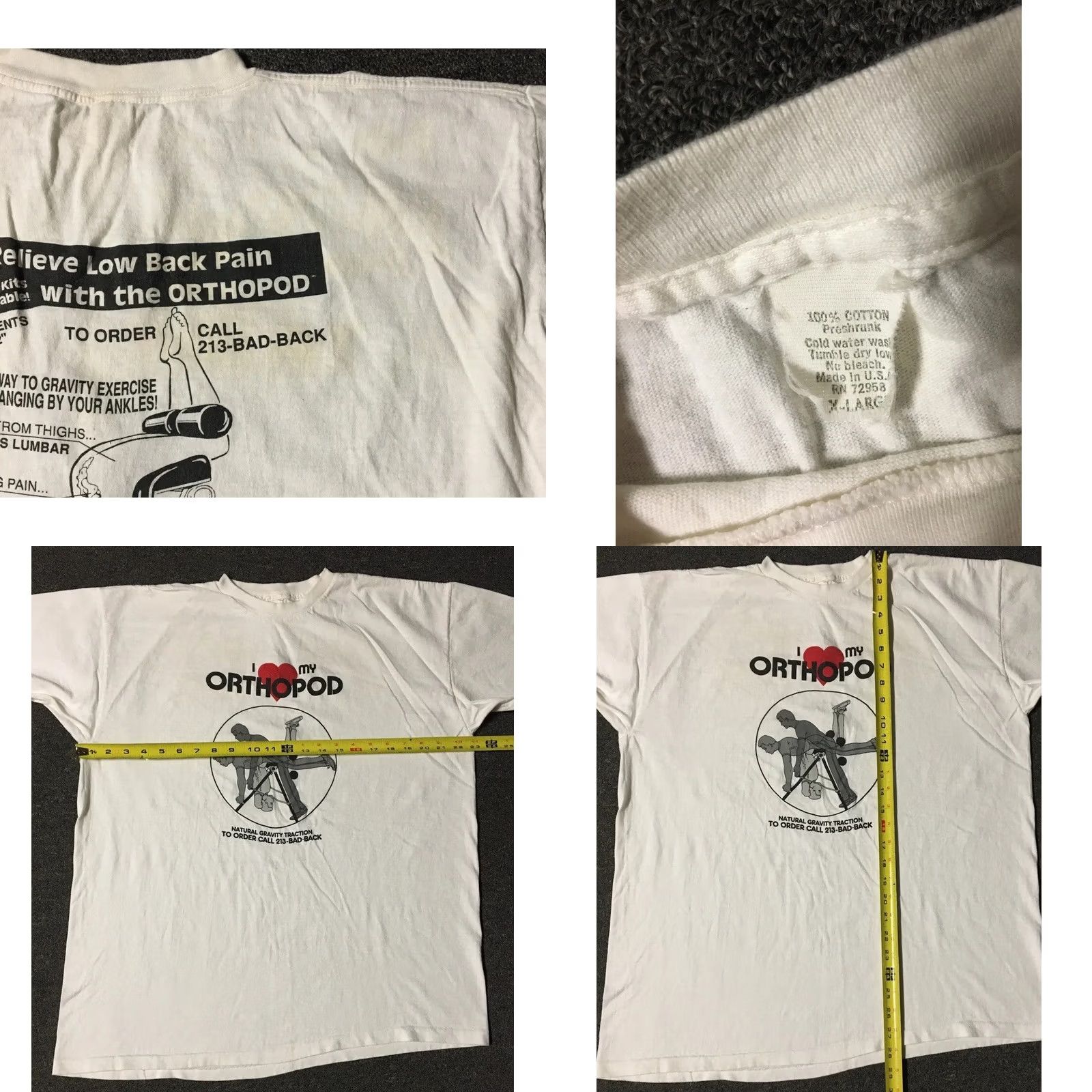 Vintage Vintage 90s I Love My Orthopod Faded Promo Shirt L XL Back Pain Doctor Funny Grunge Size US L / EU 52-54 / 3 - 8 Thumbnail