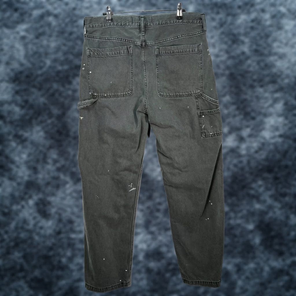 Abercrombie & Fitch Abercrombie & Fitch Mens Jeans 32 x 32 Gray Distressed Paint Splatter Baggy Straight Cotton Blend Mid Rise 32 Inseam Size US 32 / EU 48 - 1 Thumbnail