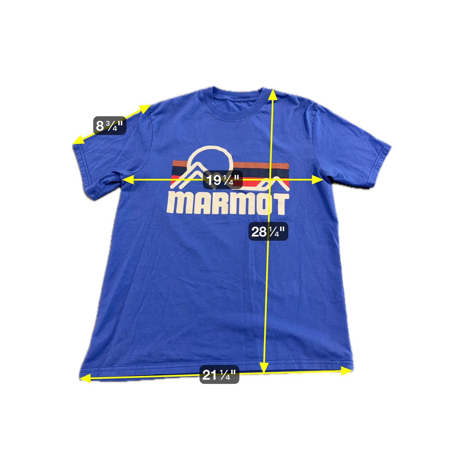 Marmot NWOT Marmot Vintage Logo Spellout T-Shirt Blue - M Size US M / EU 48-50 / 2 - 3 Thumbnail