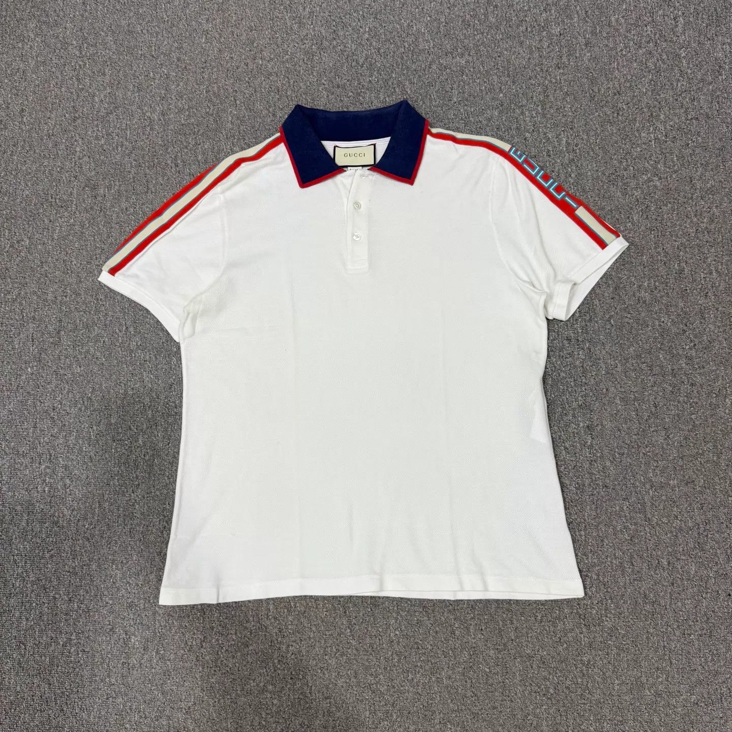 Gucci Gucci White Shoulder Logo Short Polo XXXL 99 New Size US XXL / EU 58 / 5 - 1 Thumbnail