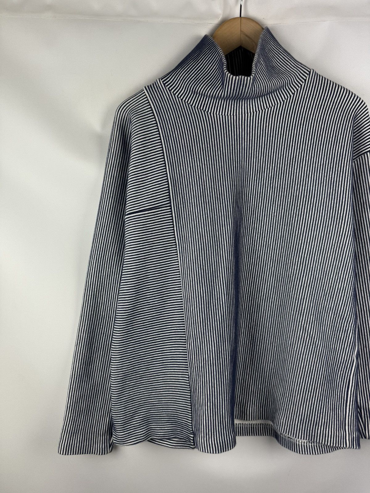 Cos Cos Avant-garde Striped High Neck Cotton Sweater Pullover Size S / US 4 / IT 40 - 2 Thumbnail