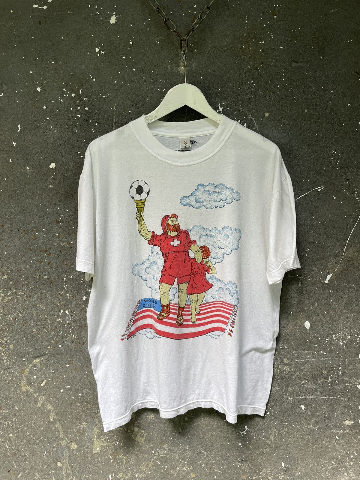 Vintage Vintage 1994 World Cup Fifa T-Shirt Football RARE Size US L / EU 52-54 / 3 - 1 Thumbnail