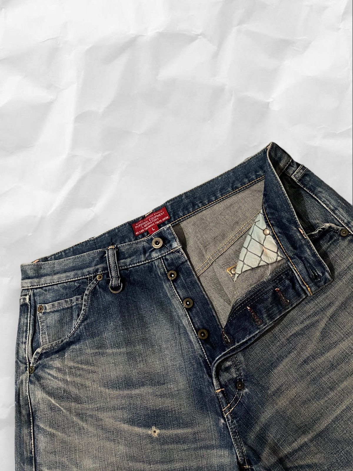 Japanese Brand Vintage Japan Nitraid Sand Blasted Wash Flare Jeans Denim Size US 35 - 14 Thumbnail