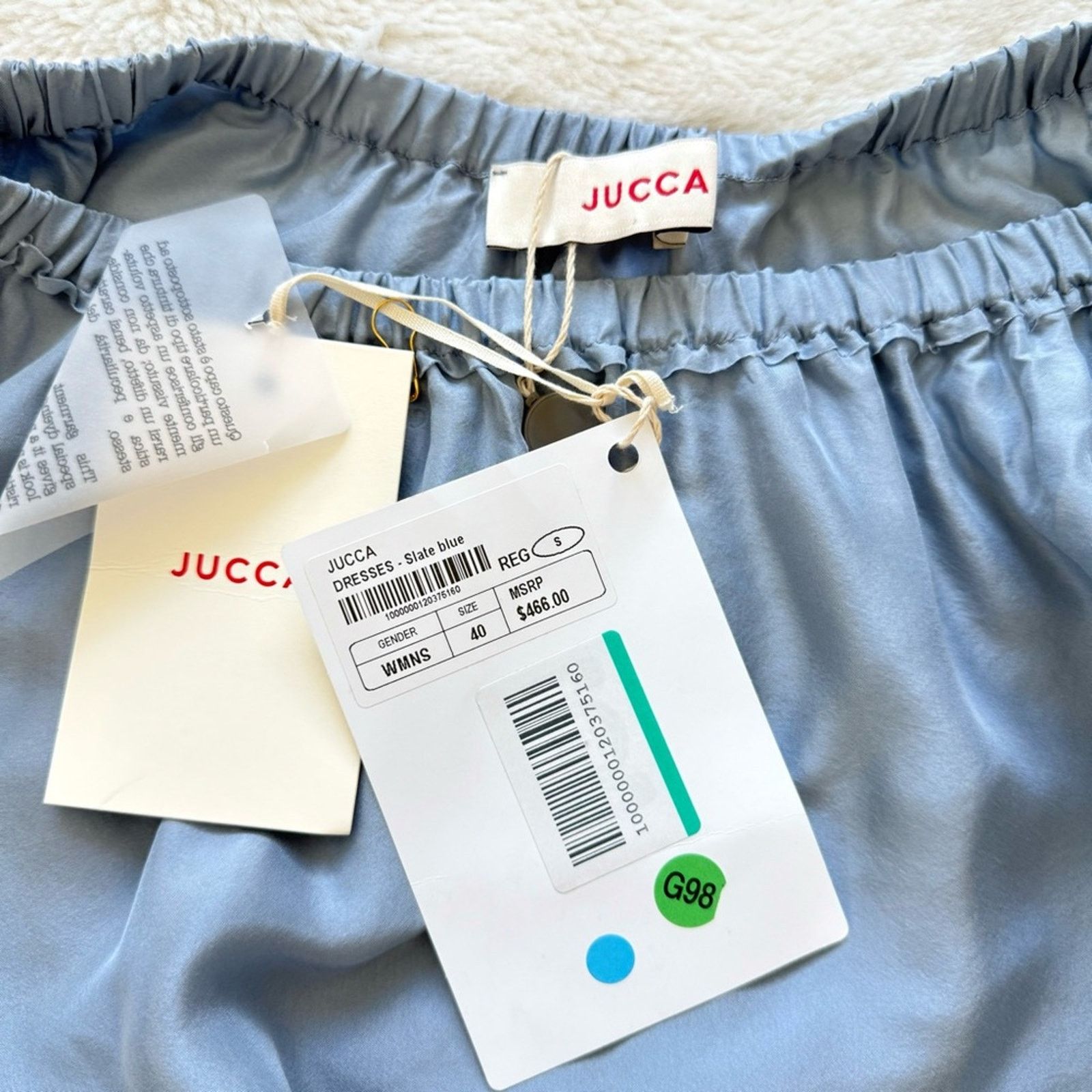 Zucca NWT! JUCCA Silk Oversize Blue Dress, Size S, MSRP.466$ Size S / US 4 / IT 40 - 6 Thumbnail
