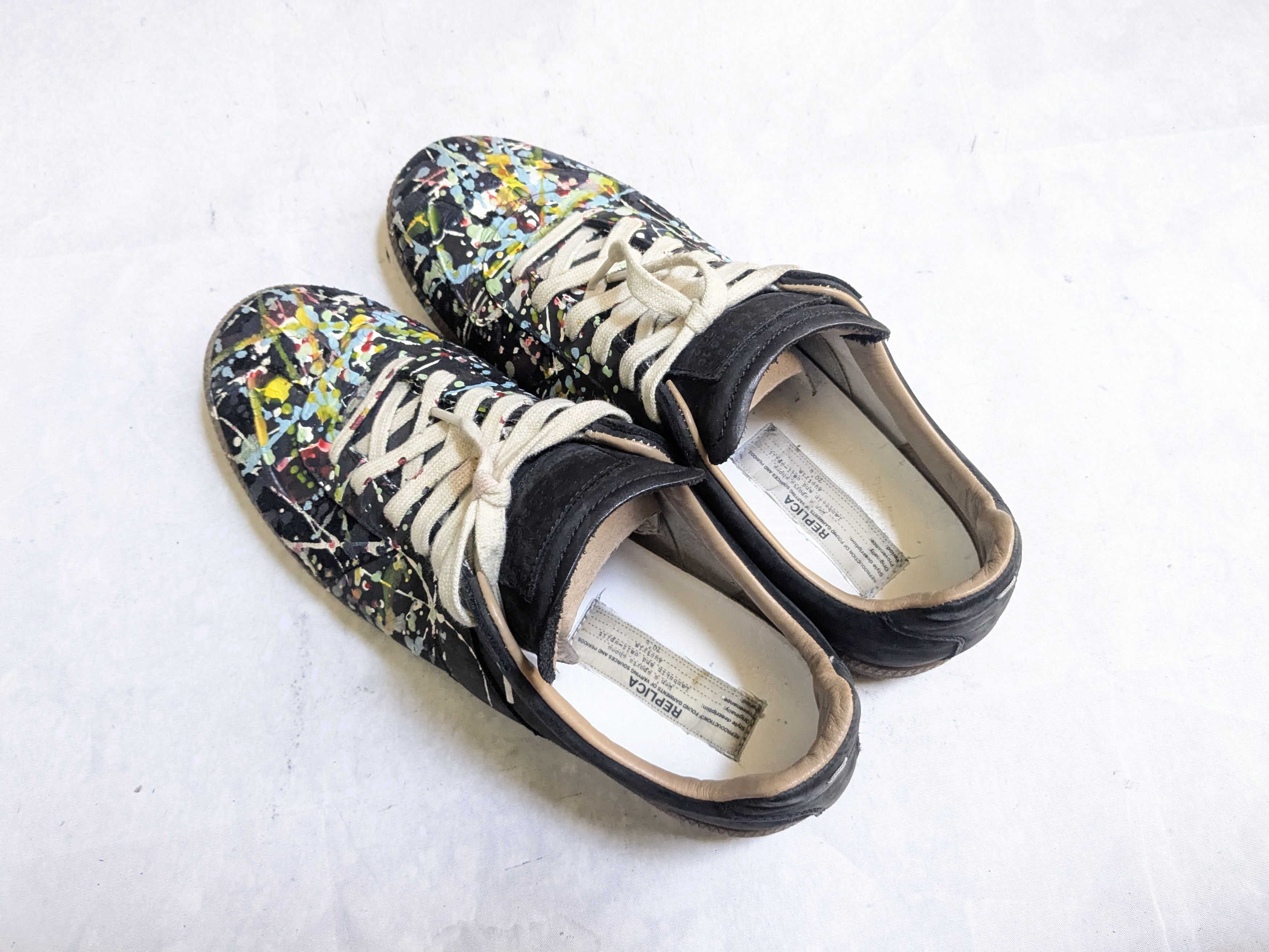 Maison Margiela Maison Margiela Replica GAT Paint Splatter 11 44 Black Size US 11 / EU 44 - 15 Thumbnail
