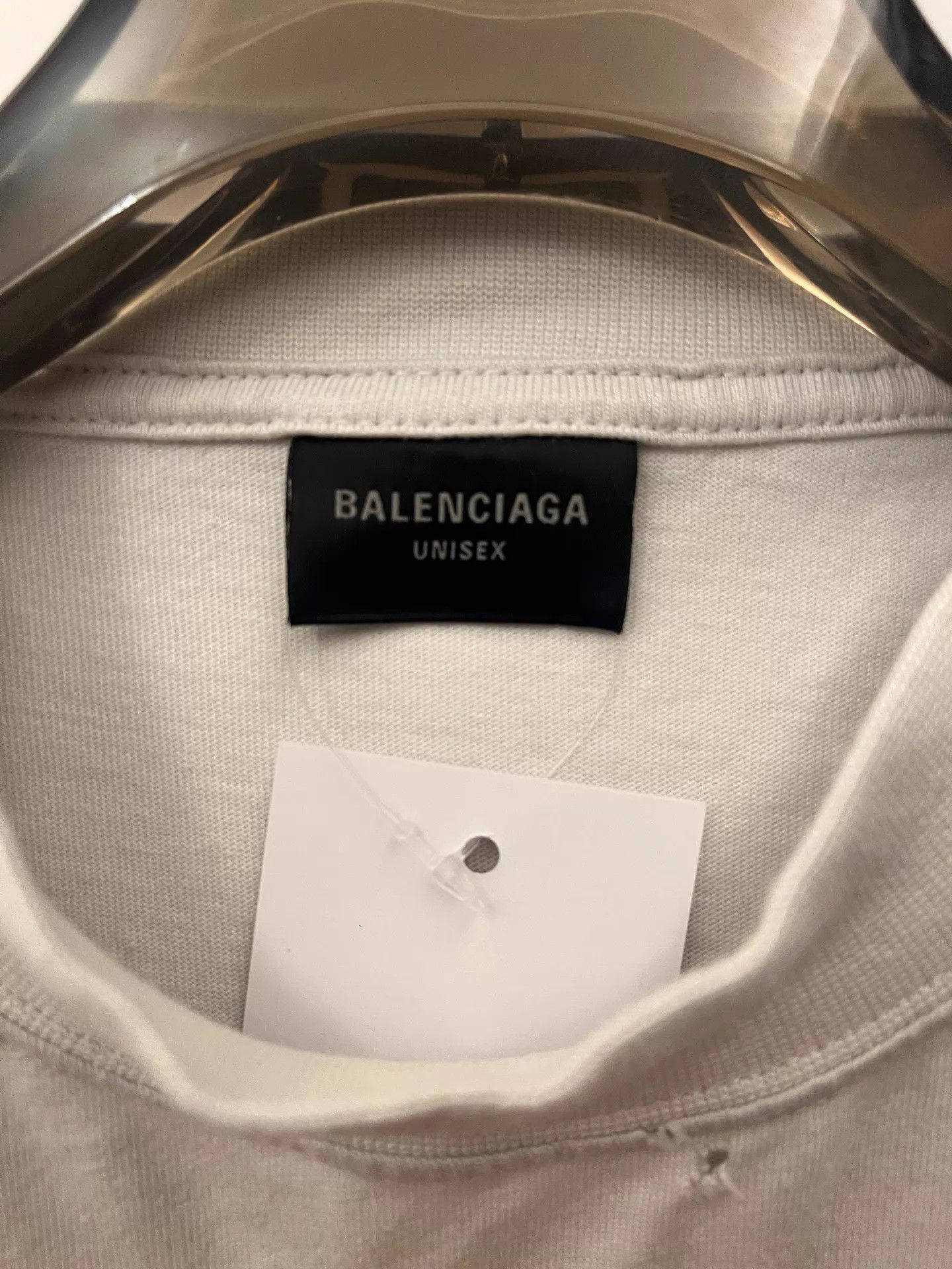 Balenciaga Balenciaga SS24 Logo Worn White Relaxed Unisex Tee Size 1 Size S / US 4 / IT 40 - 2 Thumbnail