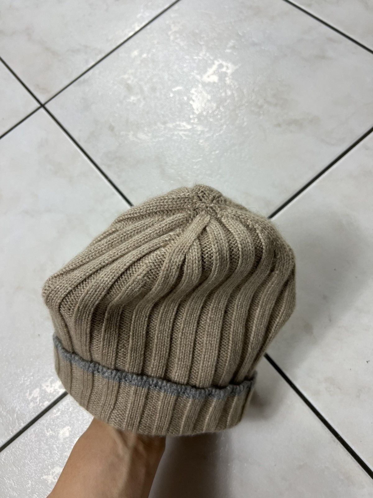Brunello Cucinelli Brunello Cucinelli 100% cashmere ribbed knit beanie hat cap Size ONE SIZE - 10 Thumbnail