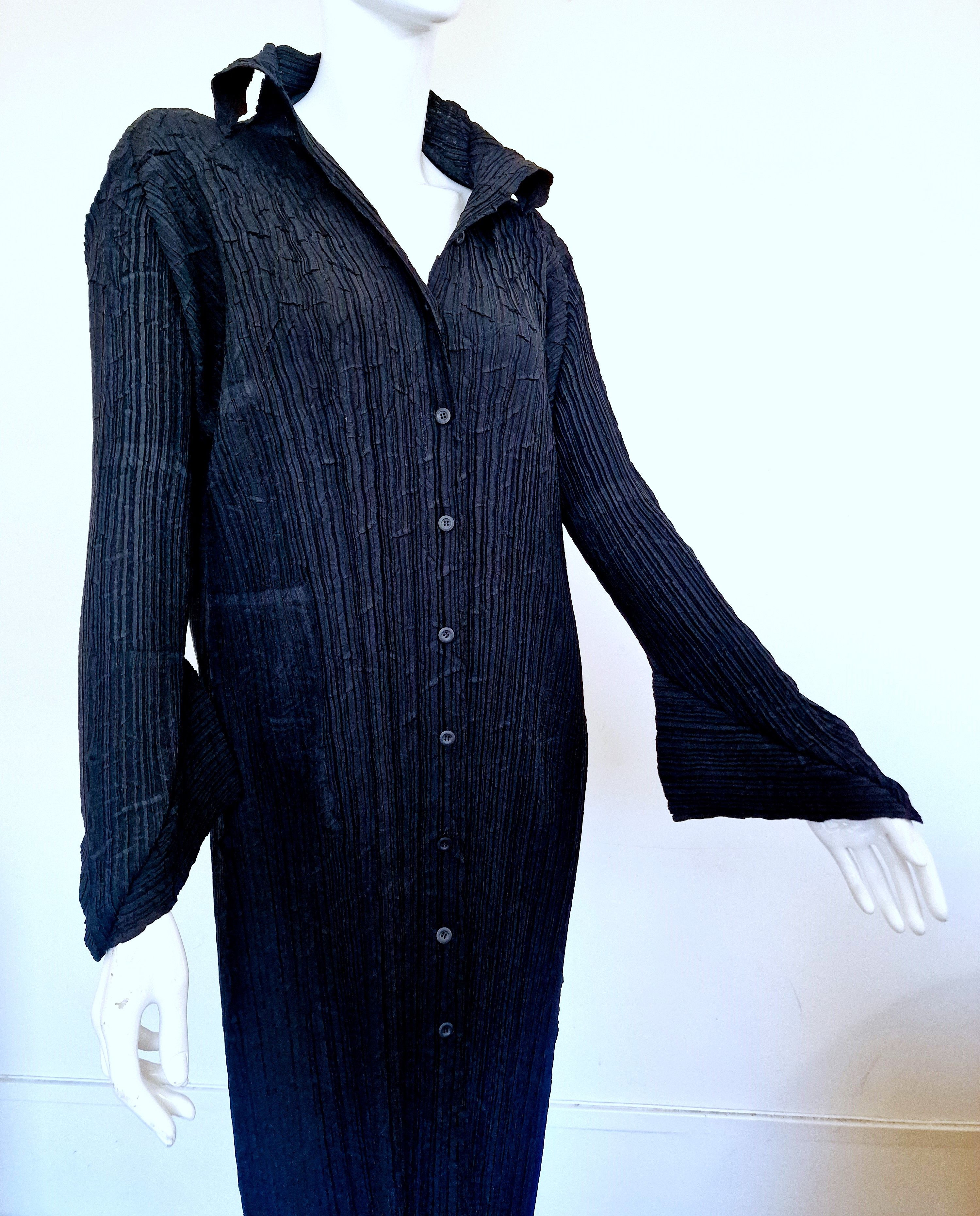 Issey Miyake Issey Miyake Gown Vamipire Collar 80s 90s BMaxi Coat Dress Size L / US 10 / IT 46 - 5 Thumbnail
