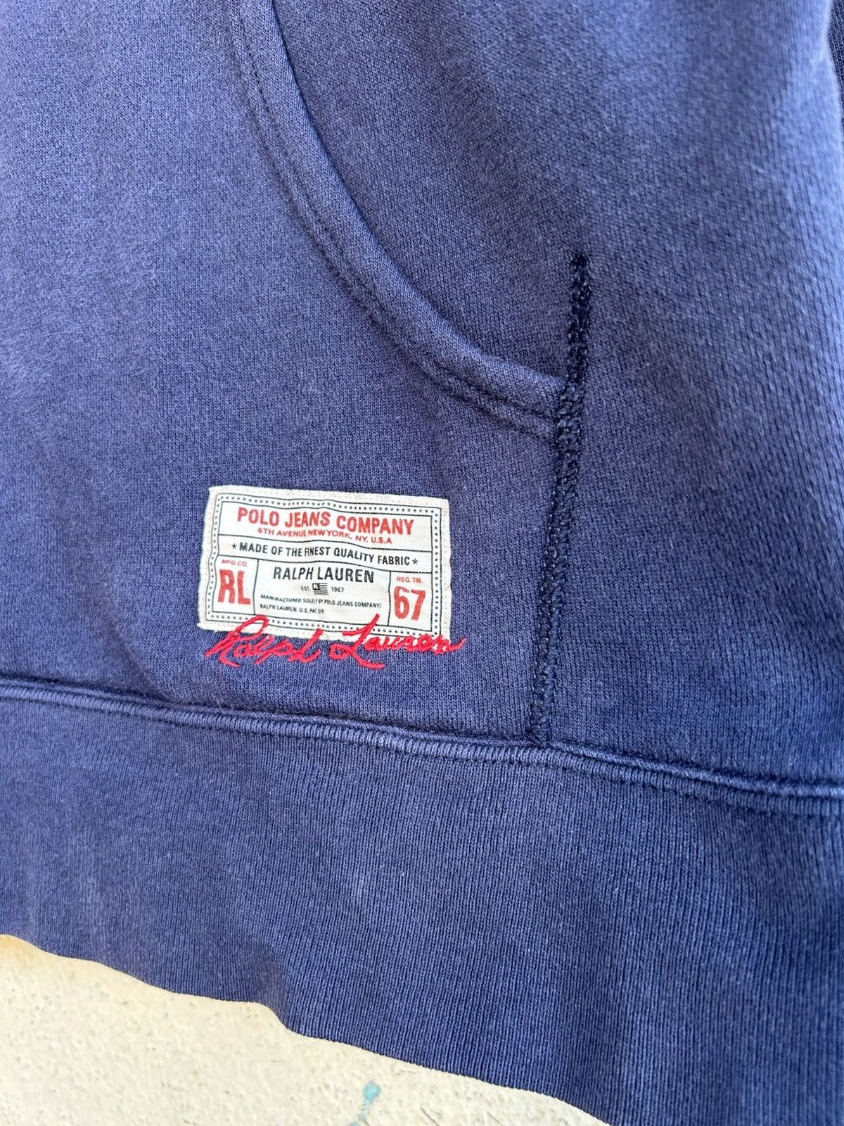 Polo Ralph Lauren × Ralph Lauren × Vintage Polo Jeans Company Sunfaded Hoodie Size US L / EU 52-54 / 3 - 5 Thumbnail