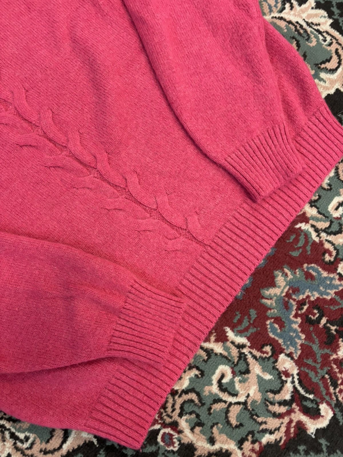 Stussy Stussy Pink Knit Mohair Sweater Size US XL / EU 56 / 4 - 2 Thumbnail