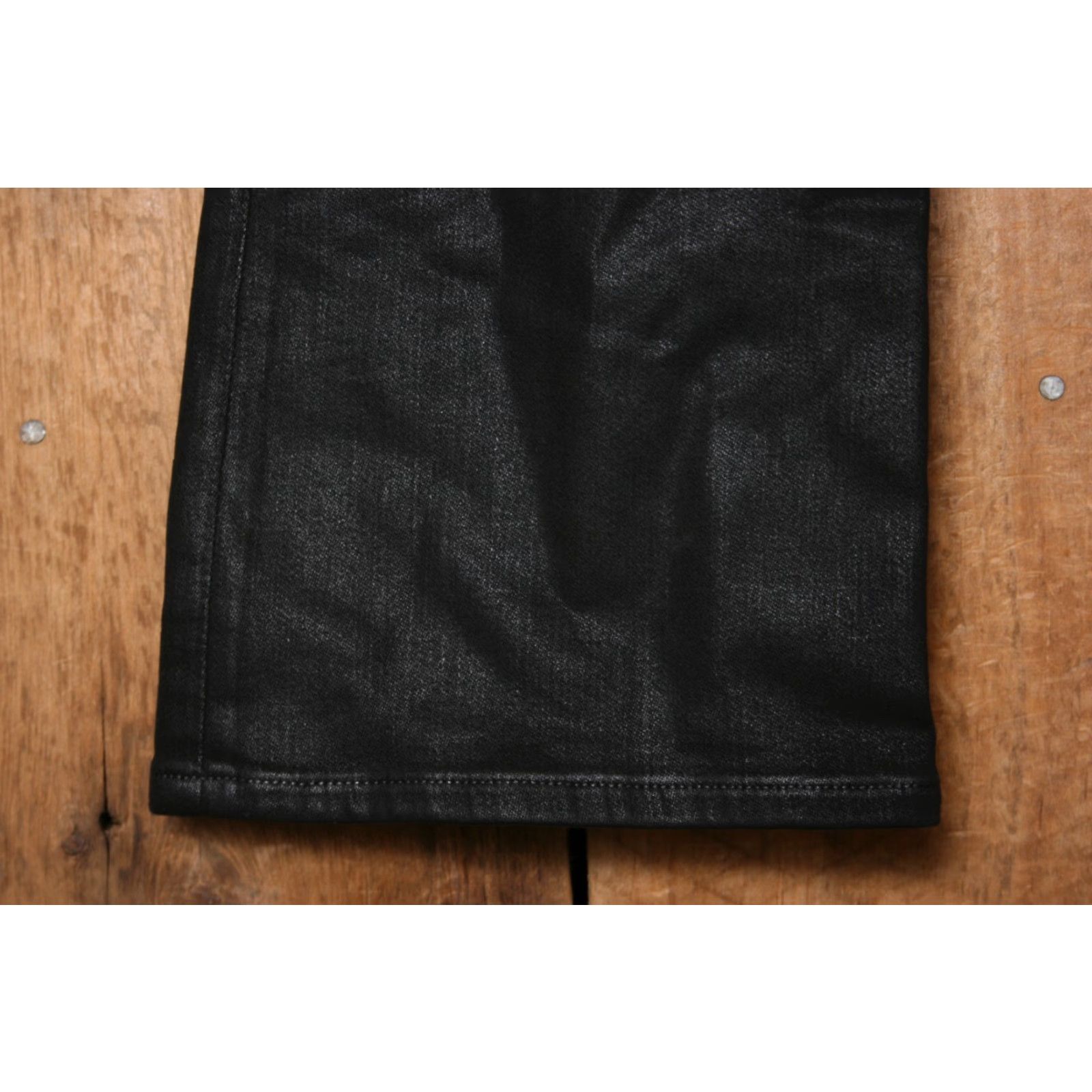 Madewell MADEWELL Mid-Rise Kick Out Black Stretch Wax Coated Bootcut Ankle Jeans Sz. 25 Womens Size 42" / US 20 - 5 Thumbnail