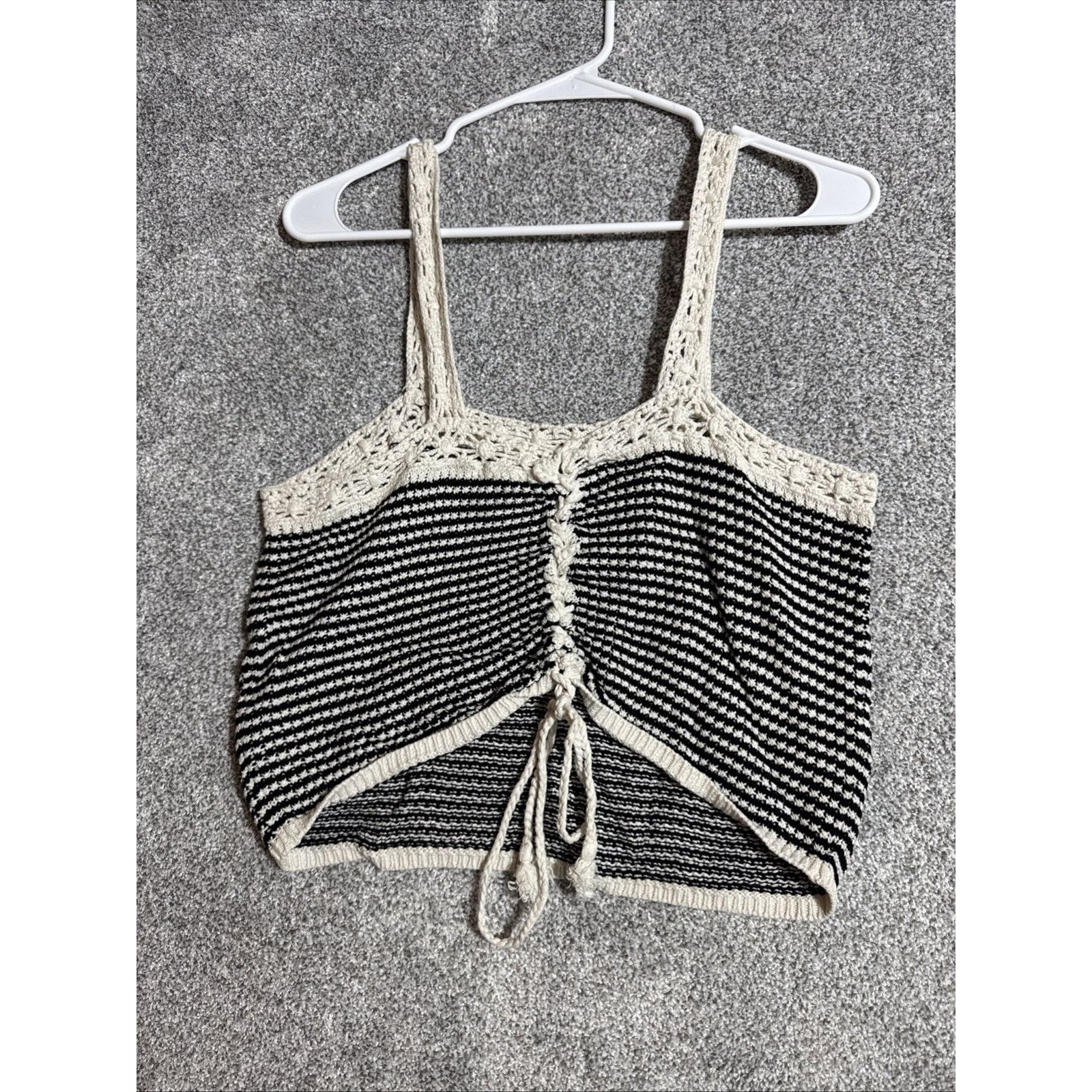 Other Aerie Tank Top Womens L Boho Lace Trim Cottagecore Crocheted Size L / US 10 / IT 46 - 1 Thumbnail