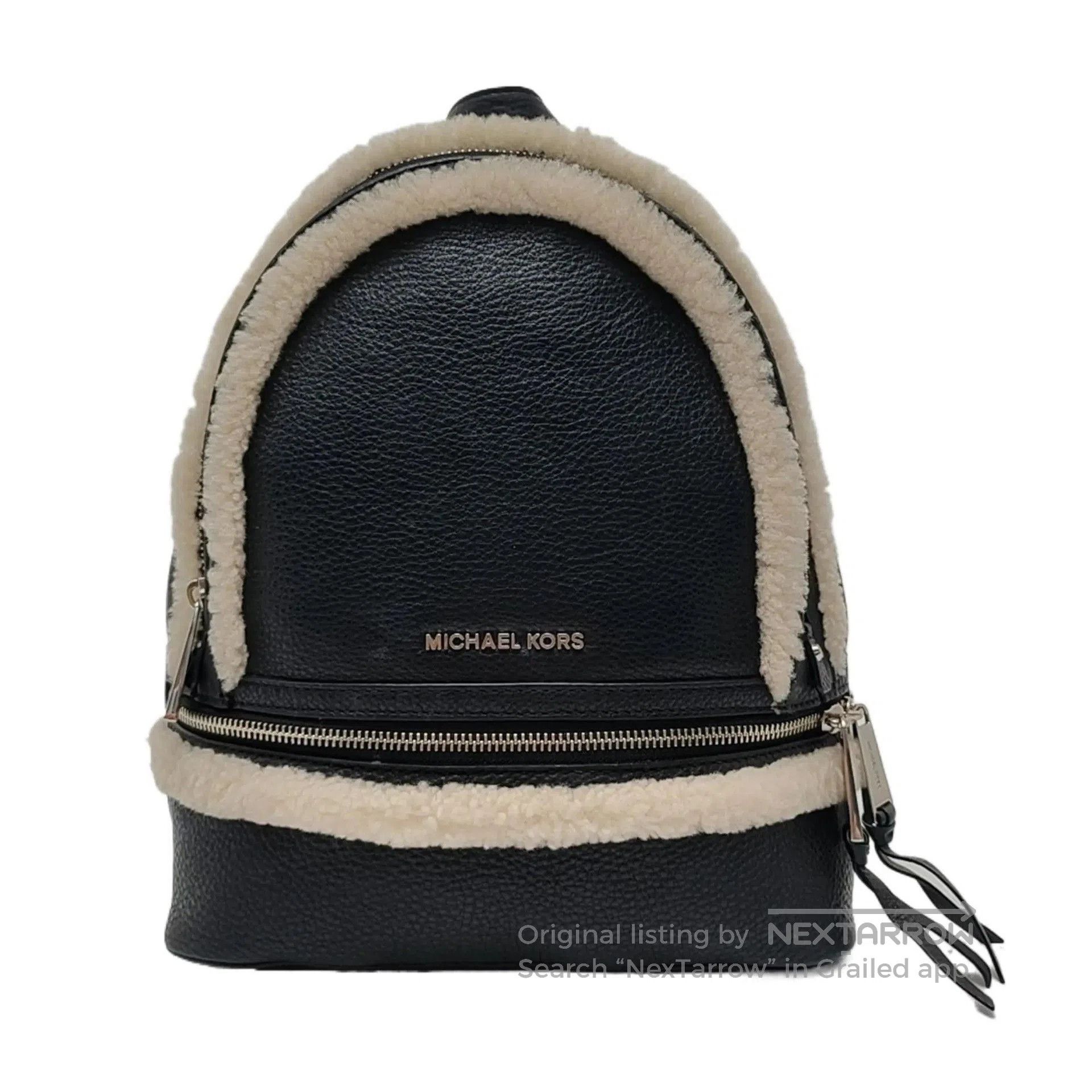 Michael Kors Michael Kors Black Sheepskin Patchwork Backpack. Size ONE SIZE - 1 Thumbnail