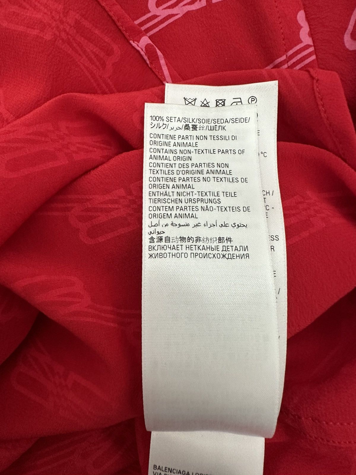 Balenciaga BALENCIAGA BB Monogram Minimal Shirt in Silk Crepe Size XS / US 0-2 / IT 36-38 - 9 Thumbnail