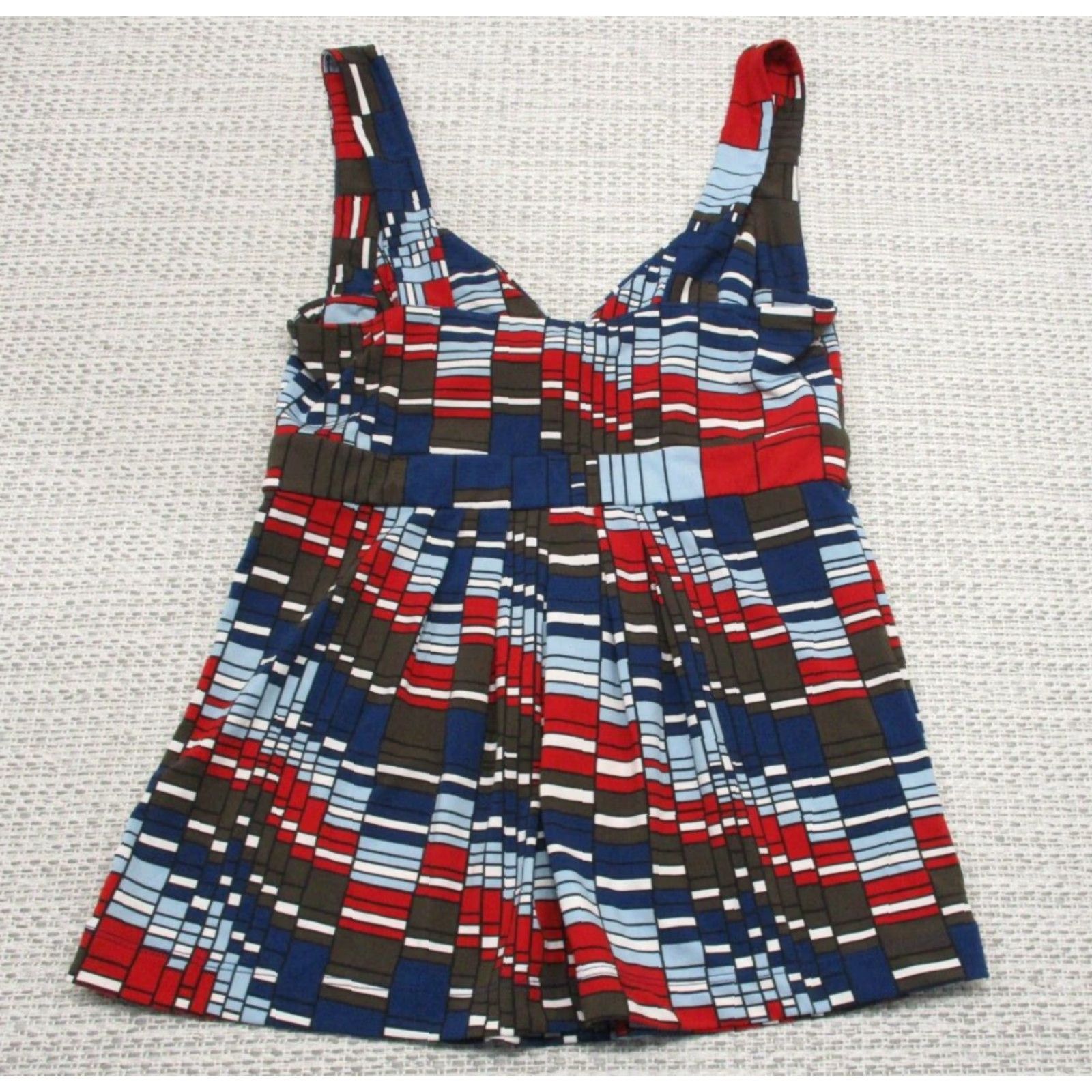 Bcbgmaxazria BCBGMAXAZRIA Womens Tank Top Sleeveless V-Neck Multicolor Pattern XS S EUC Regular Size S / US 4 / IT 40 - 2 Thumbnail