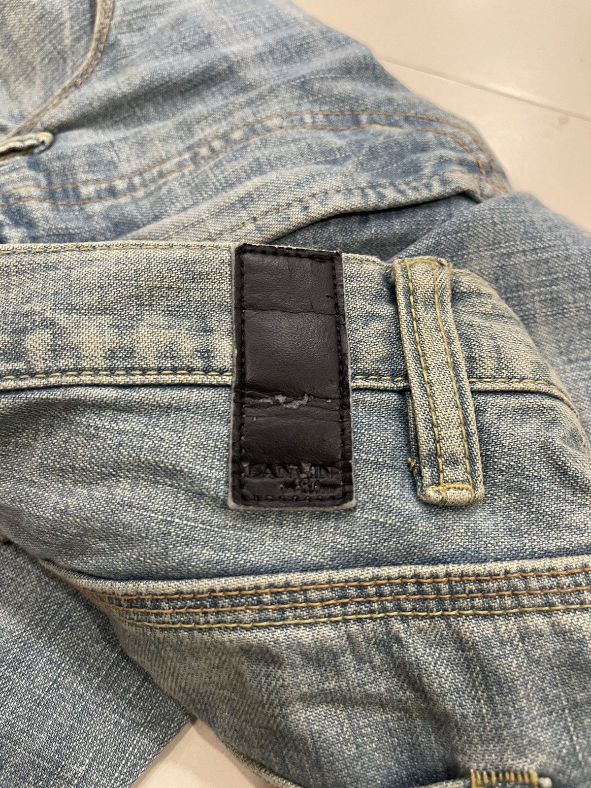 Vintage Vintage LANVIN Flare Jeans Bootcut Denim Streetwear Fashion Size 31" - 5 Thumbnail