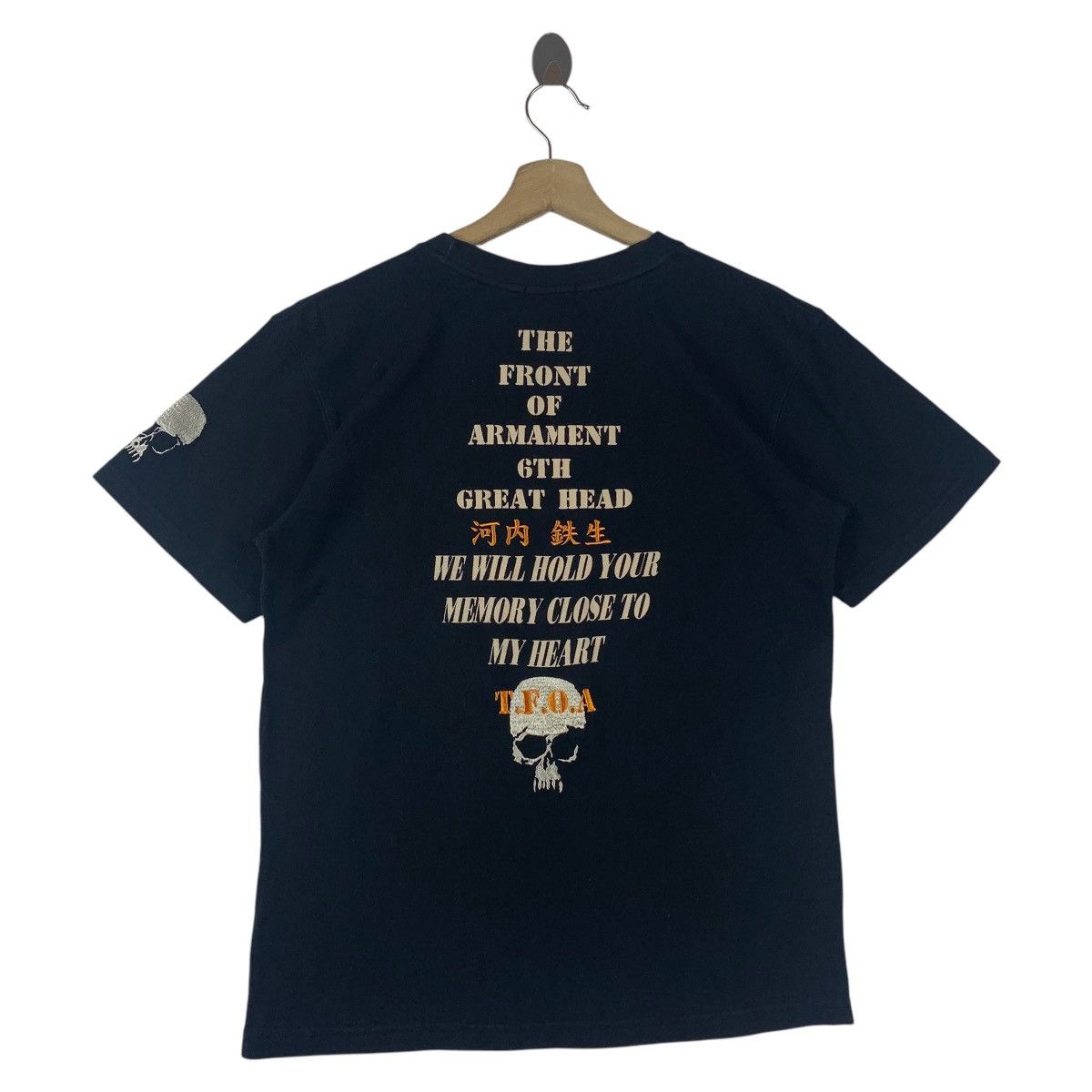 Vintage Vintage TFOA the crows big skull printed backhit tee Size US M / EU 48-50 / 2 - 1 Thumbnail