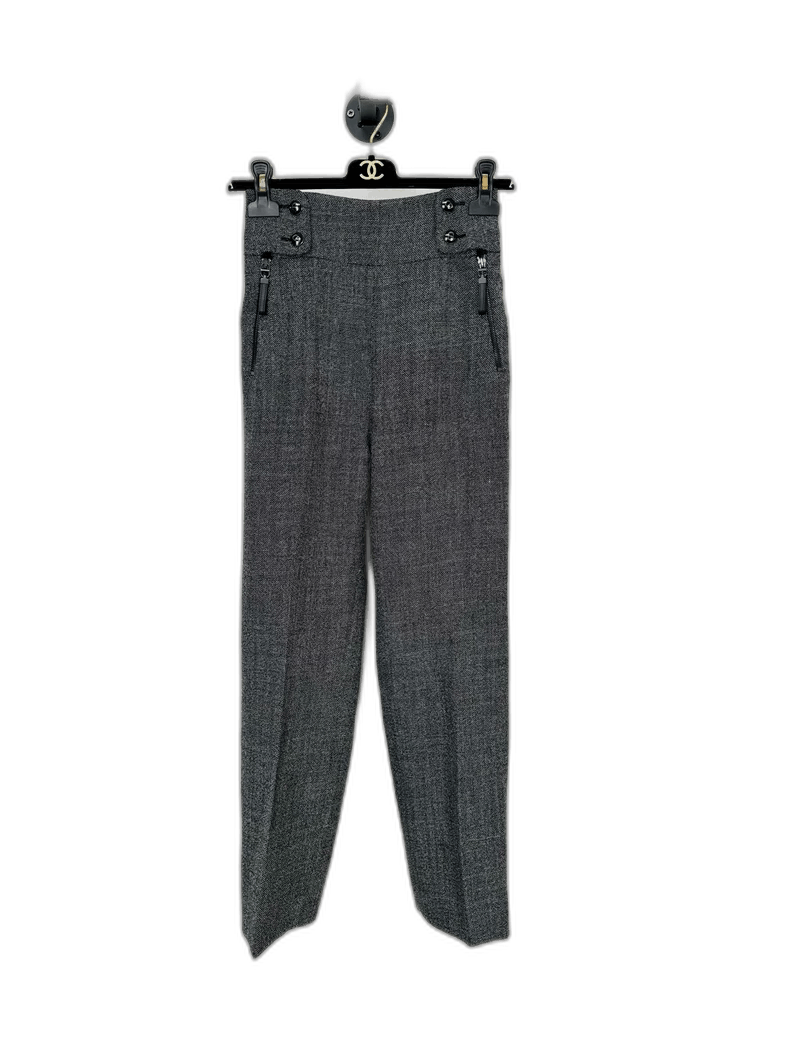 Dior Dior High-Waist Wool Silk Pants Size 34" / US 12 / IT 48 - 1 Thumbnail