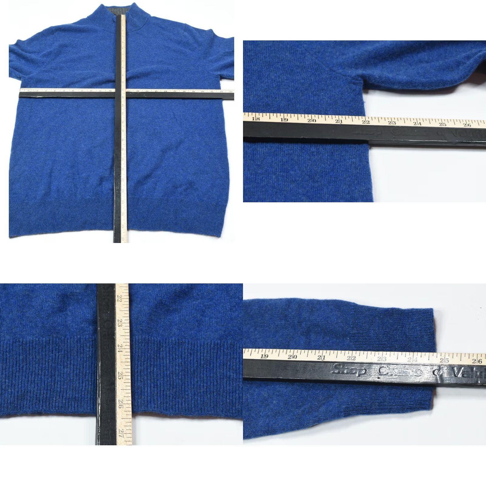 Y/Project The Cashmere Project 1/4 Zip Sweater Blue Long Sleeve Pullover Mens Large Size US L / EU 52-54 / 3 - 8 Thumbnail