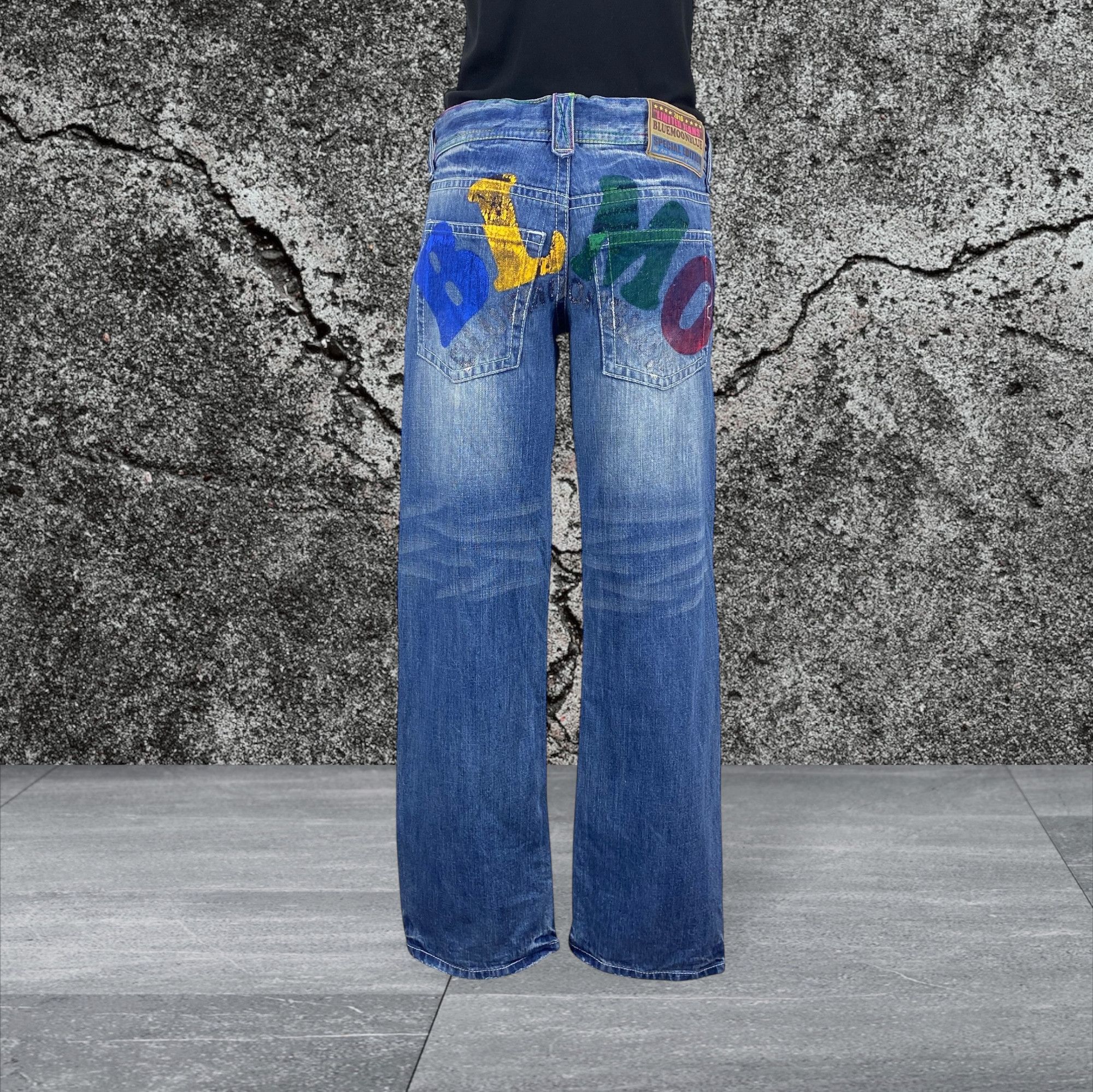 Blue Moon Blue Japan Denim Jeans Japanese Surf Jeans Pants