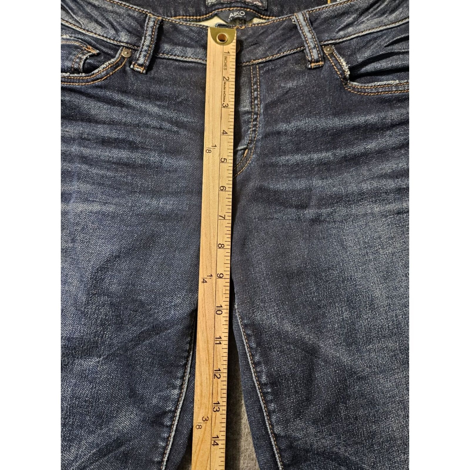 Vintage VINTAGE AIKO Silver Aiko Joga Jeans Women's 30/31 Low Rise Blue Distressed Skinny Denim 30 in Inseam Logo Embroidered 90s Preppy Womens Size 30" / US 8 / IT 44 - 6 Thumbnail