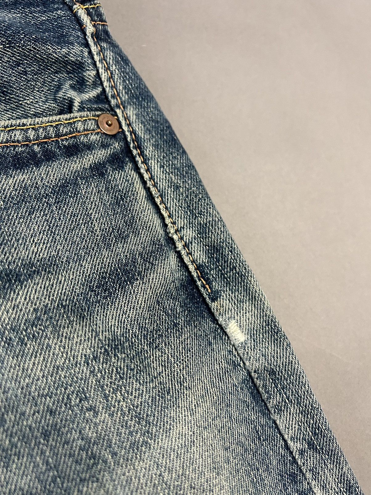Evisu Evisu jeans white daicock big logo blue selvedge denim Size US 30 / EU 46 - 6 Thumbnail