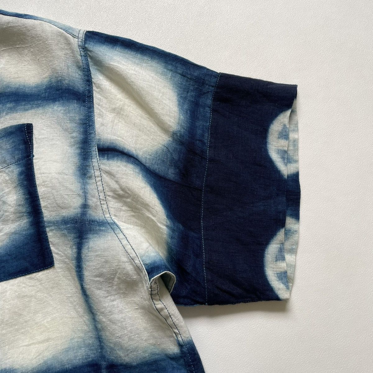Story Mfg. Blue/White ‘Peace Tie Dye’ Print Shirt Size US M / EU 48-50 / 2 - 9 Thumbnail