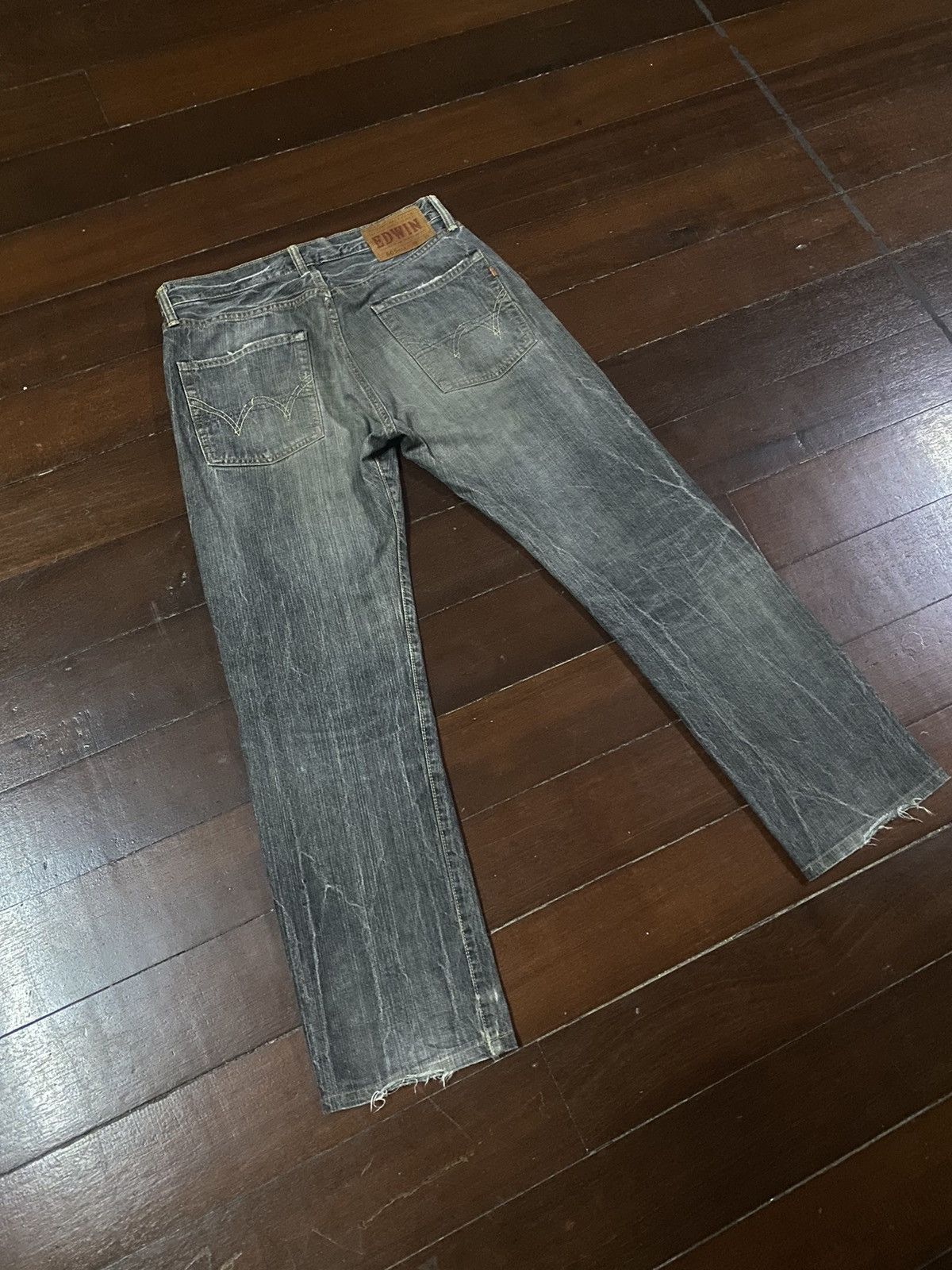 Edwin Vintage Edwin 505 BXX Selvedge FLARE JEANS THUNDER Size US 33 - 13 Thumbnail