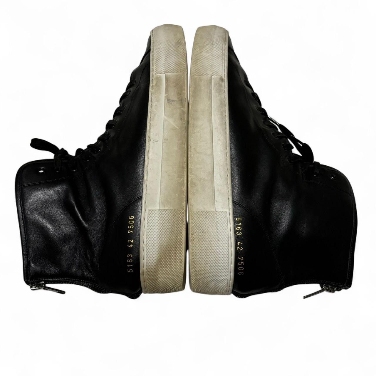 Common Projects × Designer Common Projects Achilles Mid Black Leather Shoes - Size 42 Size US 9 / EU 42 - 4 Thumbnail