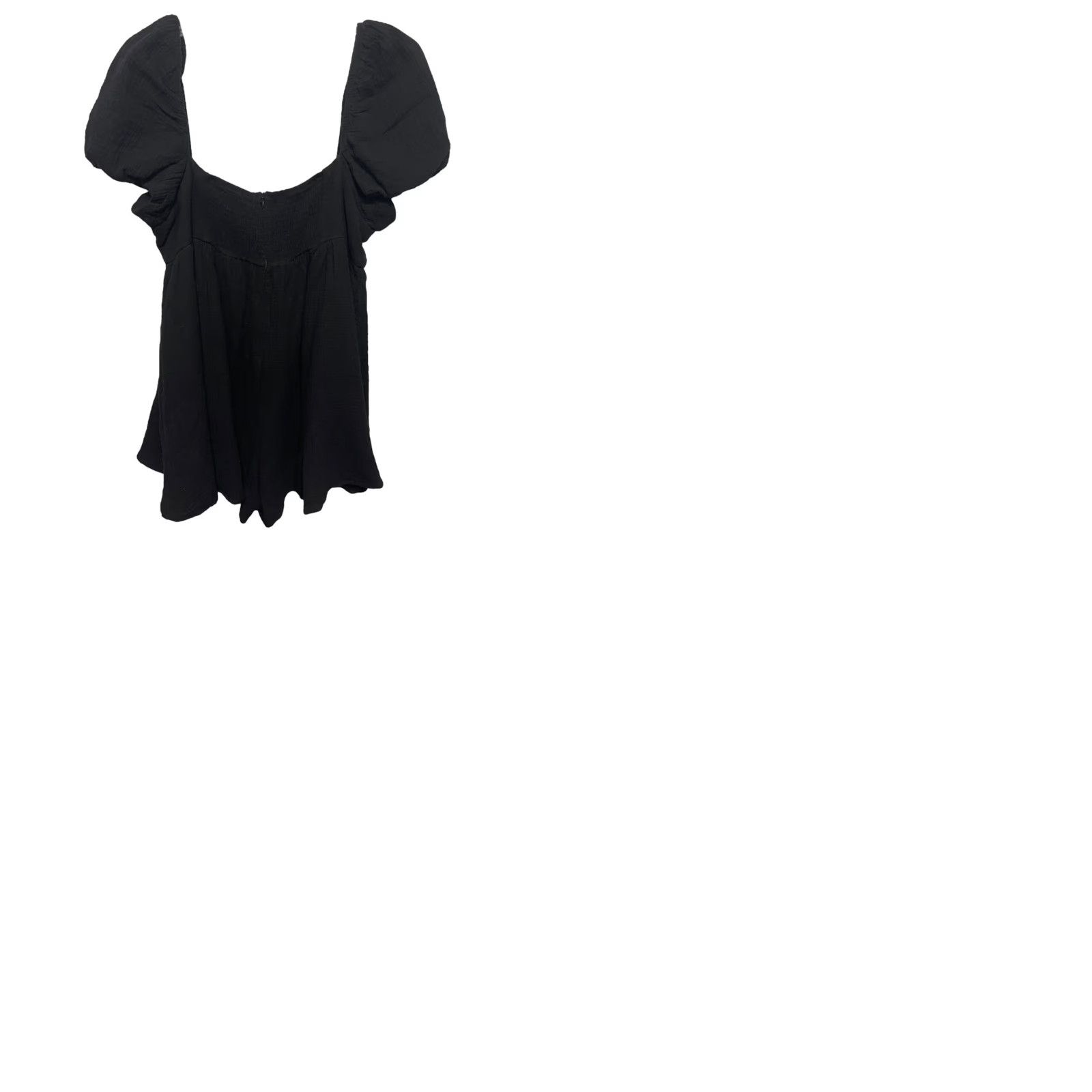 PRINCESS POLLY VINTAGE? Actually not vintage. Princess Polly Romper One-Piece Women Black Size 12 100% Cotton Off Shoulder Size 34" / US 12 / IT 48 - 9 Thumbnail