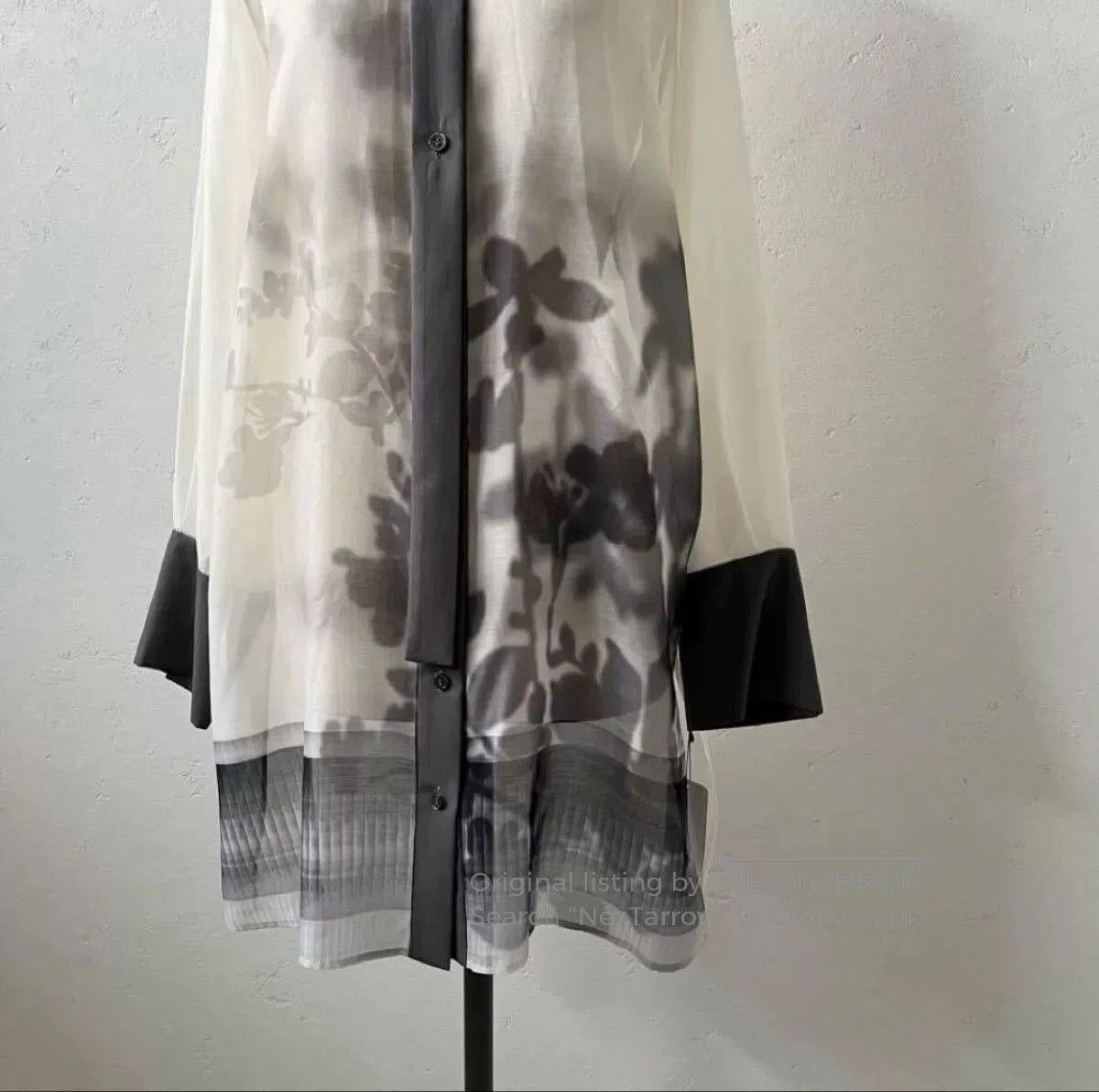 Other Sheer Black and White Floral Blouse. Size S / US 4 / IT 40 - 3 Thumbnail