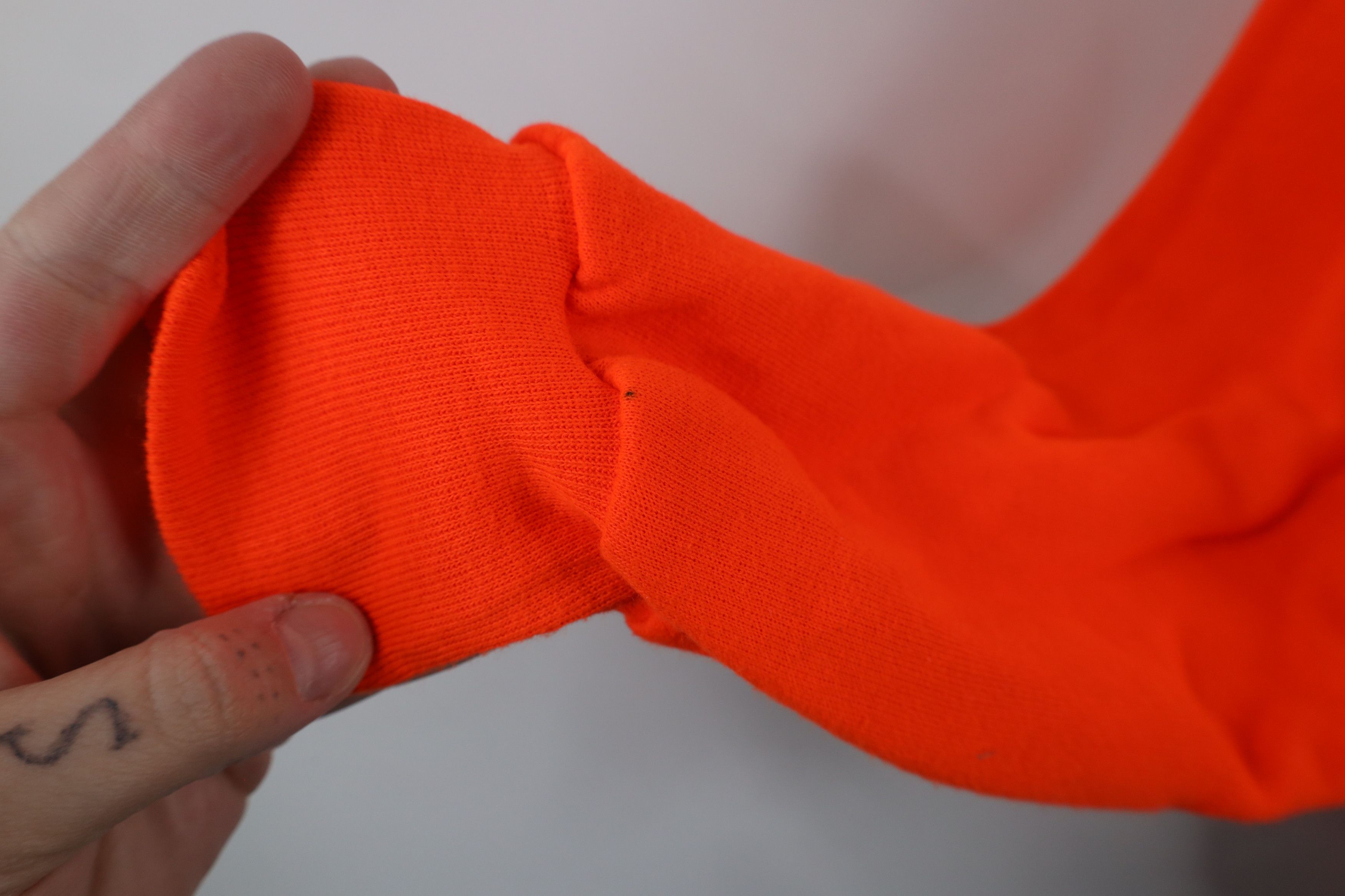 Vintage Vintage 80s 90s Streetwear Blank Sweatshirt Blaze Orange Size US XL / EU 56 / 4 - 5 Thumbnail