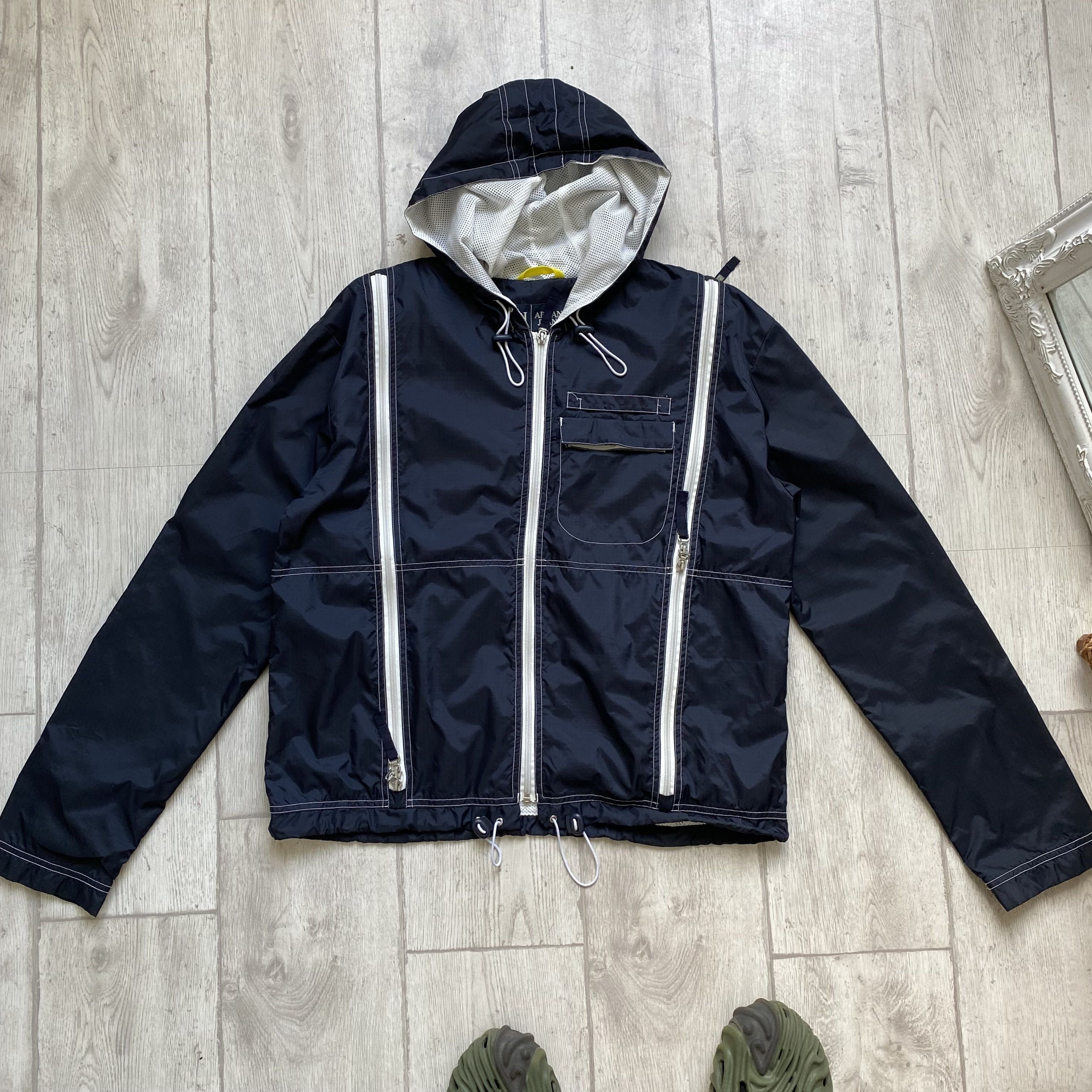 Armani Vintage Emporio Armani Jeans Nylon jacket Multi-Zip Big logo Size US M / EU 48-50 / 2 - 10 Thumbnail