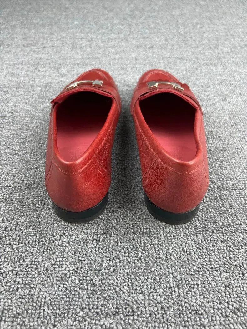 Hermes Hermes Burgundy Leather Loafers. Size US 5 / EU 37 - 4 Thumbnail