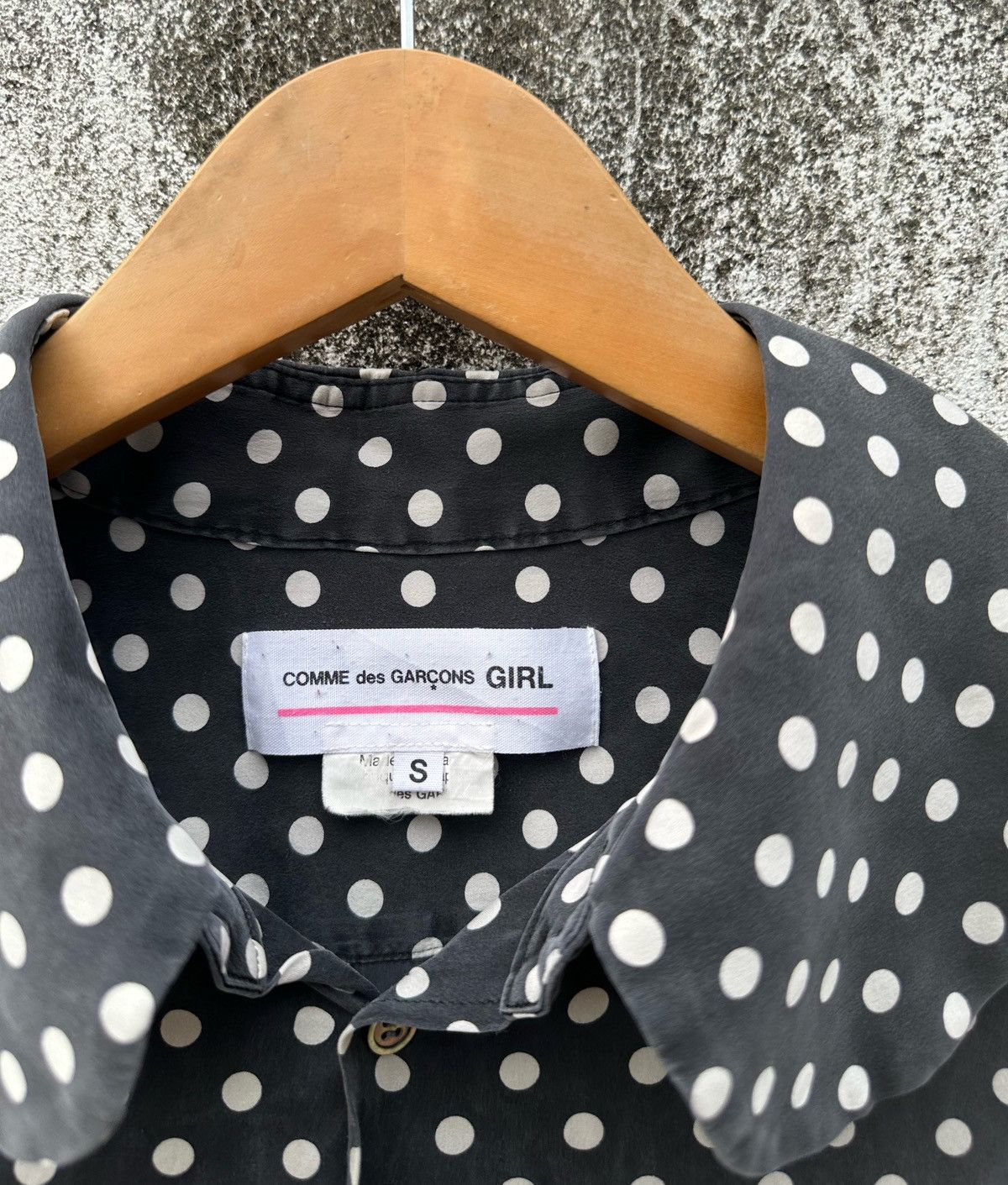 Comme des Garcons Comme des garcons girl black and white polka dot silk shirt Size S / US 4 / IT 40 - 2 Thumbnail