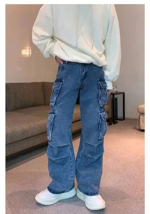 Designer × Japanese Brand × Vintage faded pleated baggy flared cargo pants Size US 32 / EU 48 - 4 Thumbnail