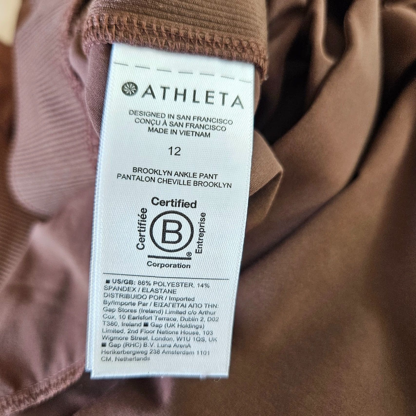 Athleta Athleta Pant Ankle Womens 12 Brown High Rise Pull On Athleisure Size 34" / US 12 / IT 48 - 6 Thumbnail