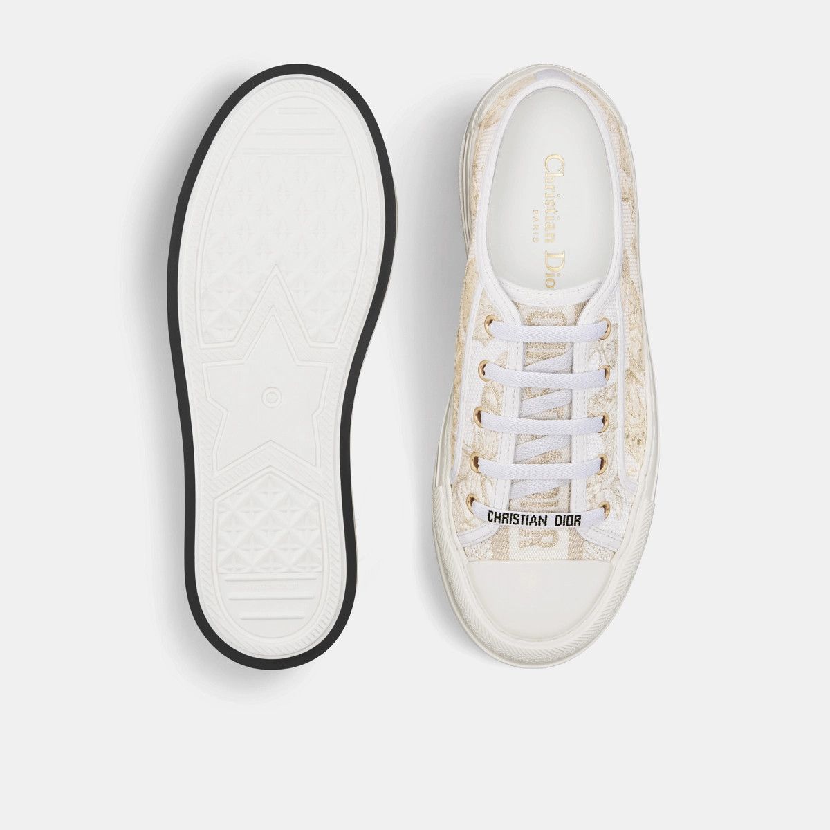 Dior o1bcso1str0225 Walk'n'Dior Platform Sneaker in White/Golden Size US 9 / IT 39 - 4 Thumbnail