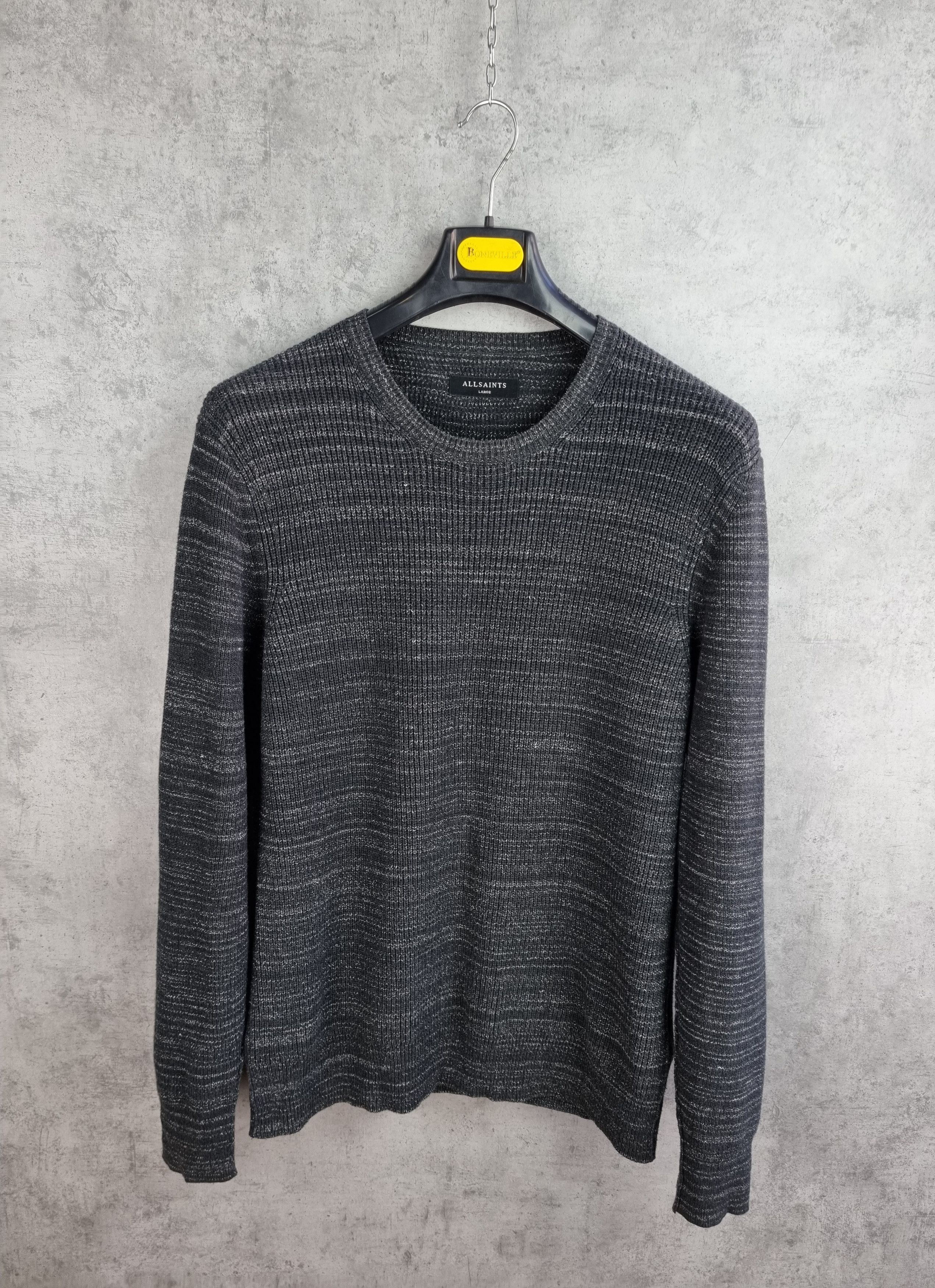 Allsaints Allsaints Rydal Crew Ridge Jumper Light Striped Knit Sweater Size US L / EU 52-54 / 3 - 2 Thumbnail