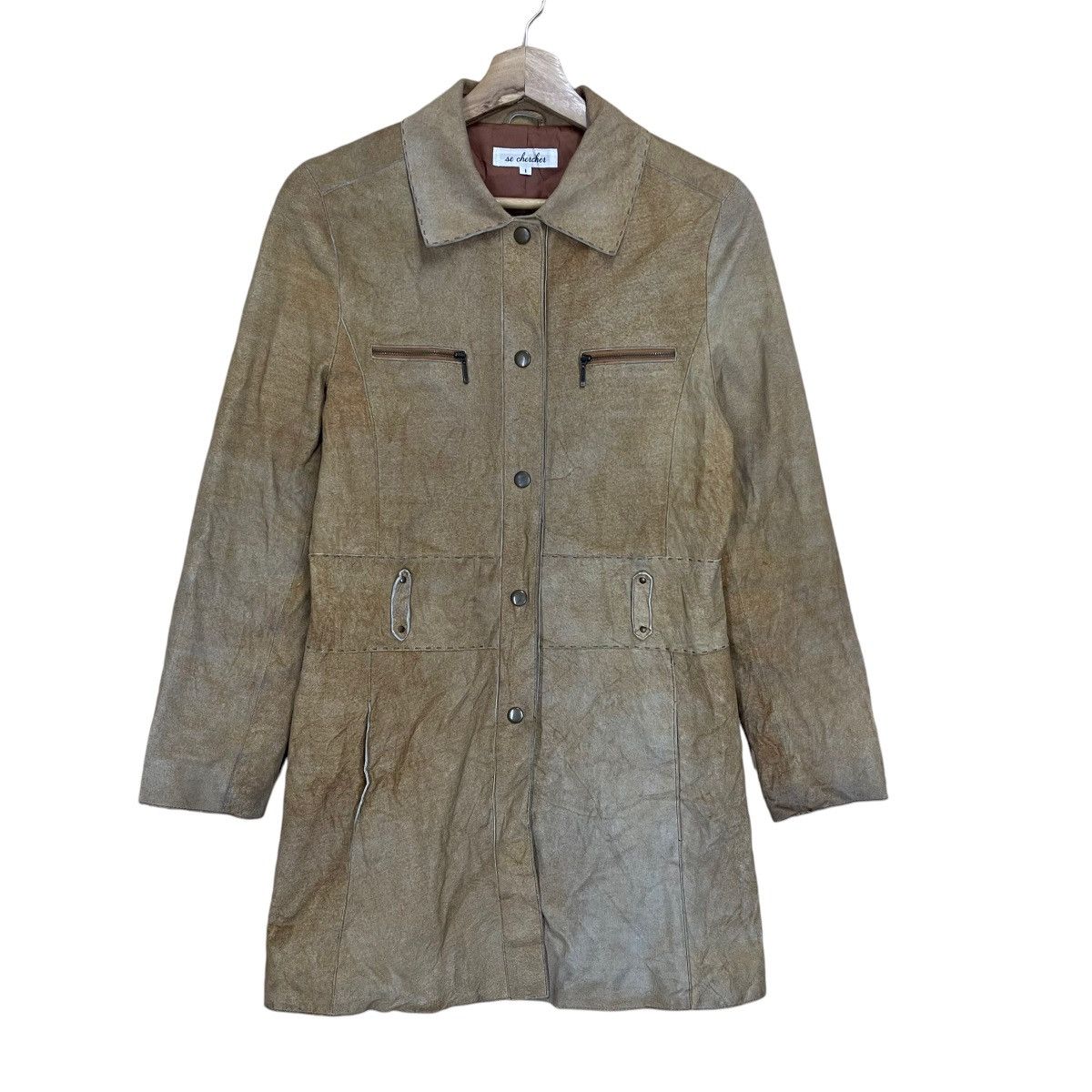 Genuine Leather Vintage 90s Se Chercher Sheepskin Leather Jacket Size XS Size US XS / EU 42 / 0 - 1 Thumbnail