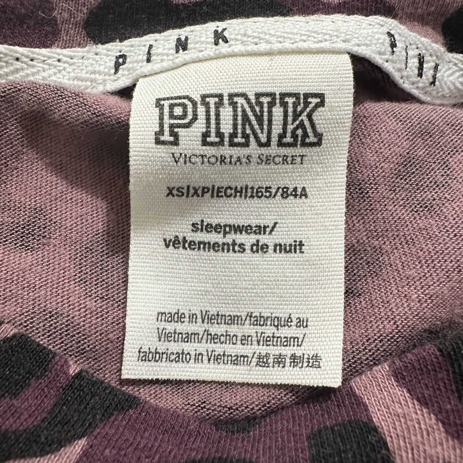 Victoria's Secret Victoria's Secret XS Pink Leopard Sleepwear Top Shirt Size XS / US 0-2 / IT 36-38 - 3 Thumbnail