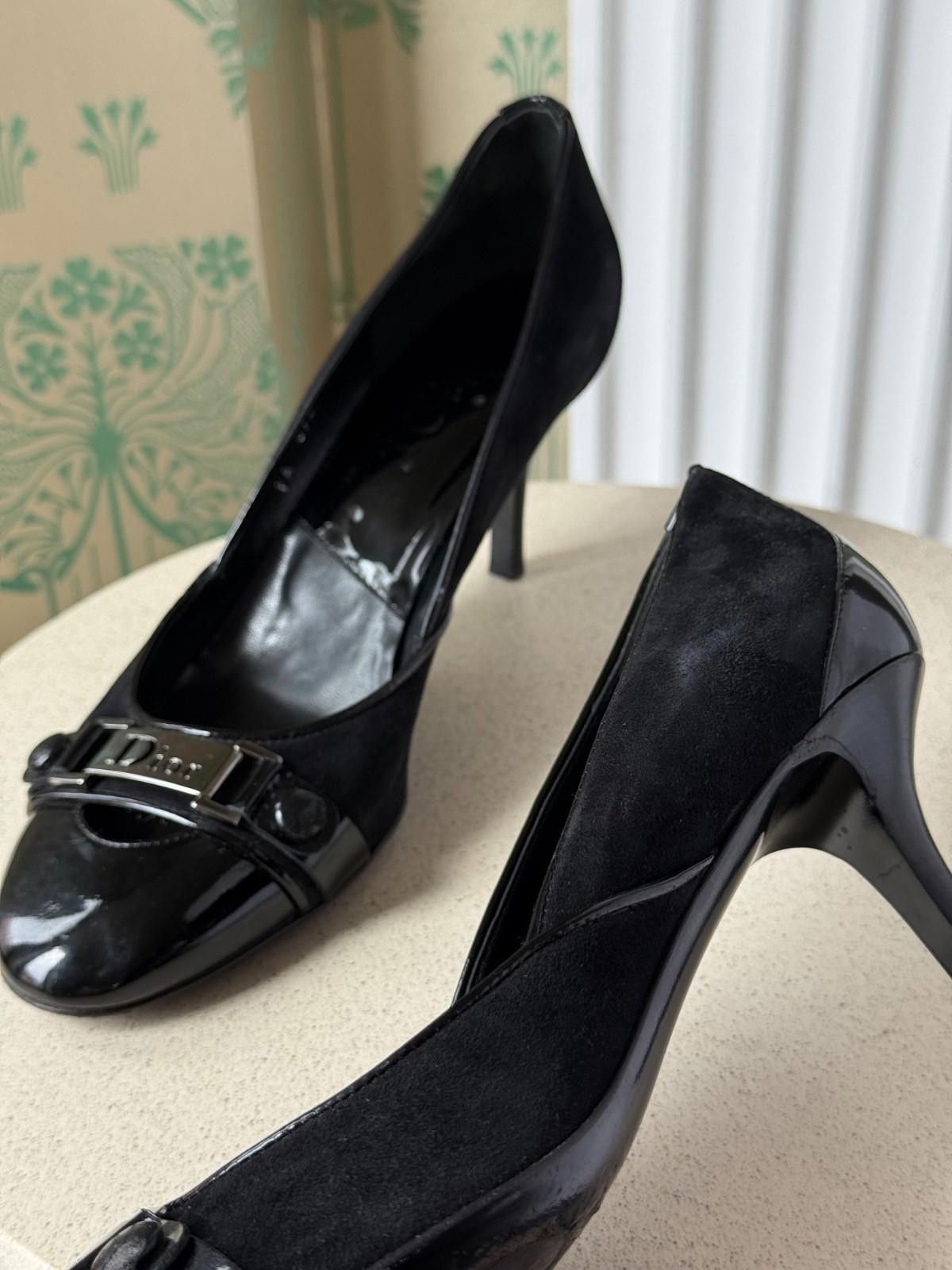 Dior Vintage Dior Monogram Black Oblique Leather Heels 39,5 / 9,5 Size US 9.5 / IT 39.5 - 11 Thumbnail