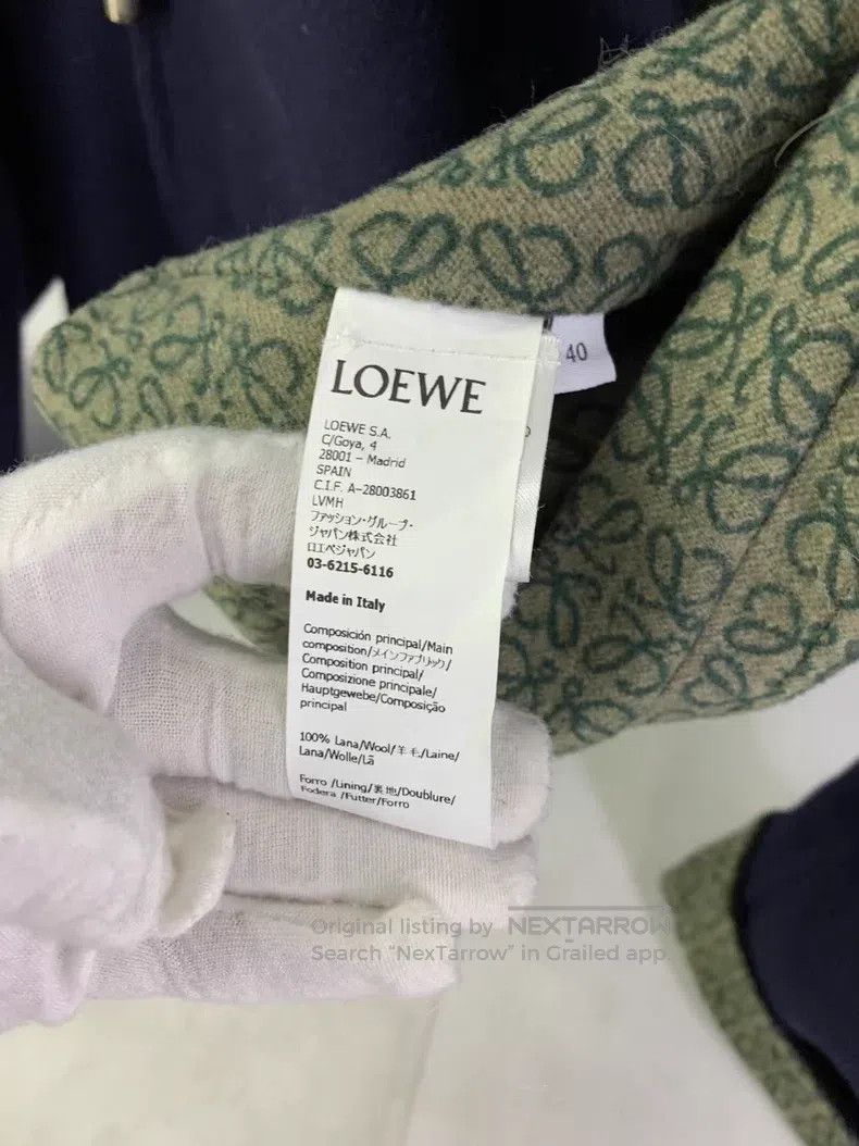 Loewe Loewe Logo Decorated Wool Jacket Size S / US 4 / IT 40 - 3 Thumbnail