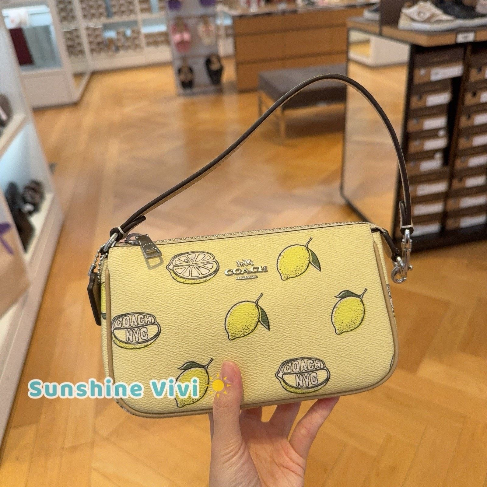 Coach NWT Coach Nolita 19 Leather Shoulder Bag Lemon CAL26 Size ONE SIZE - 1 Thumbnail